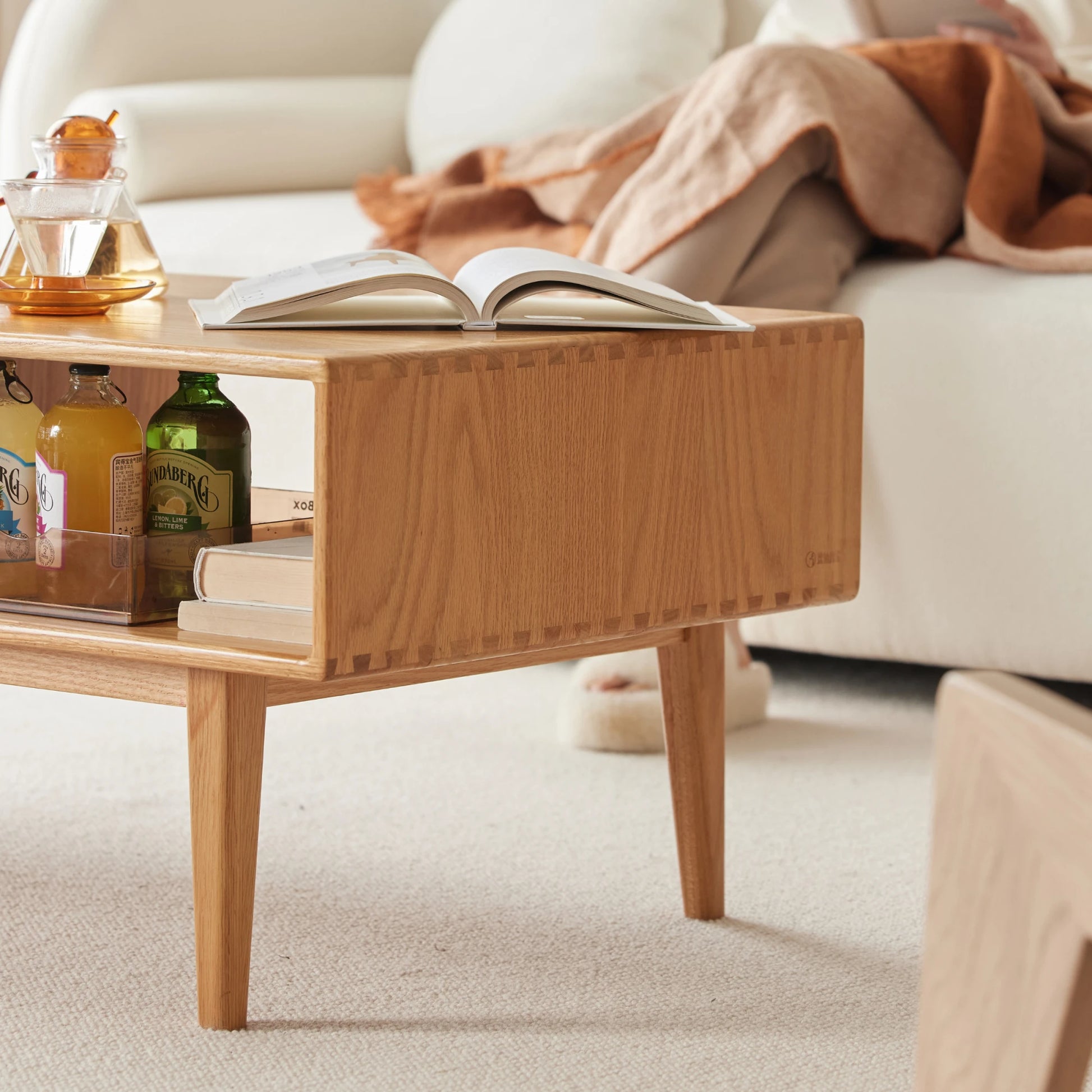 Solidwood Bailey Coffee Table, 100cm, Natural Wood