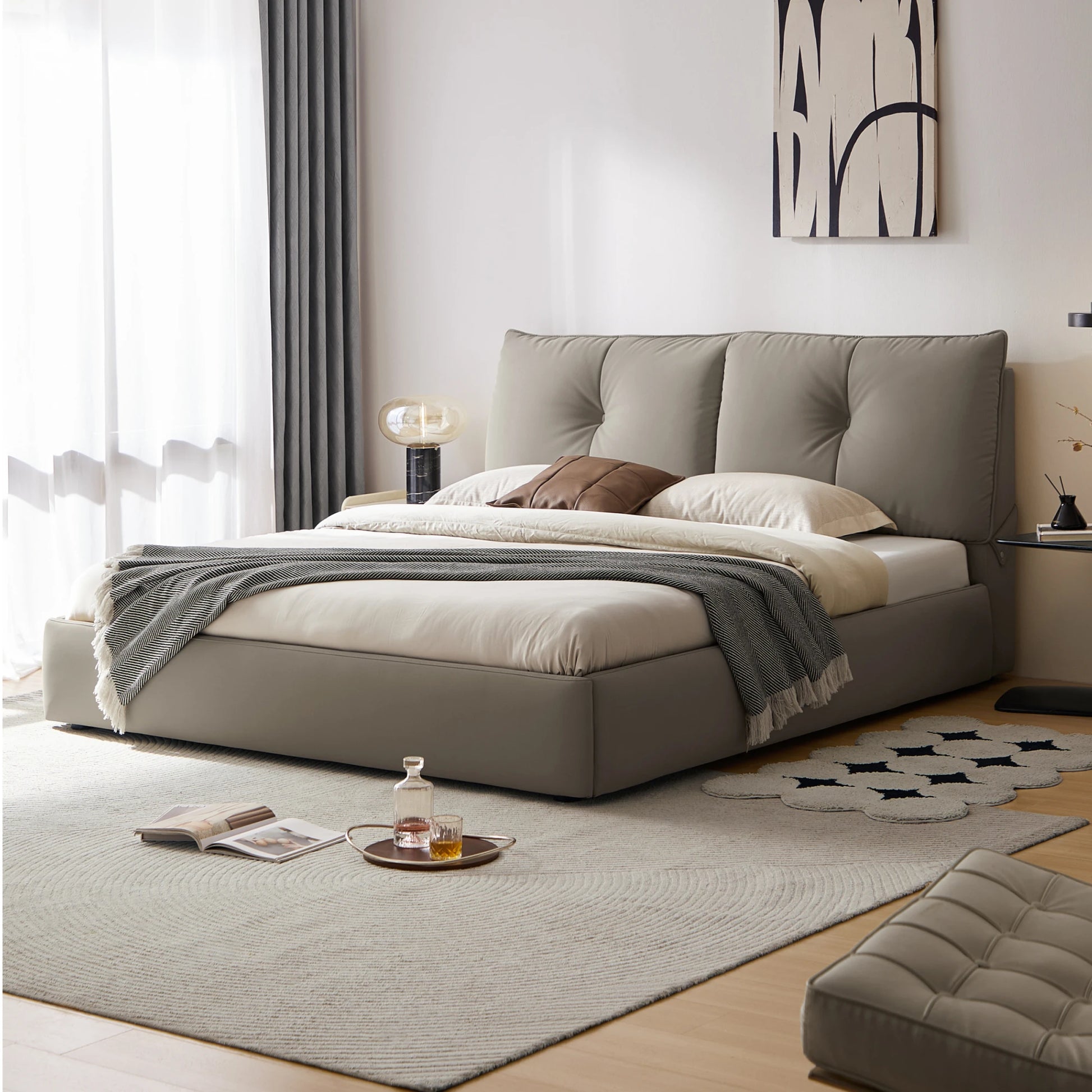 Linspire Nebula Bed Frame, Grey