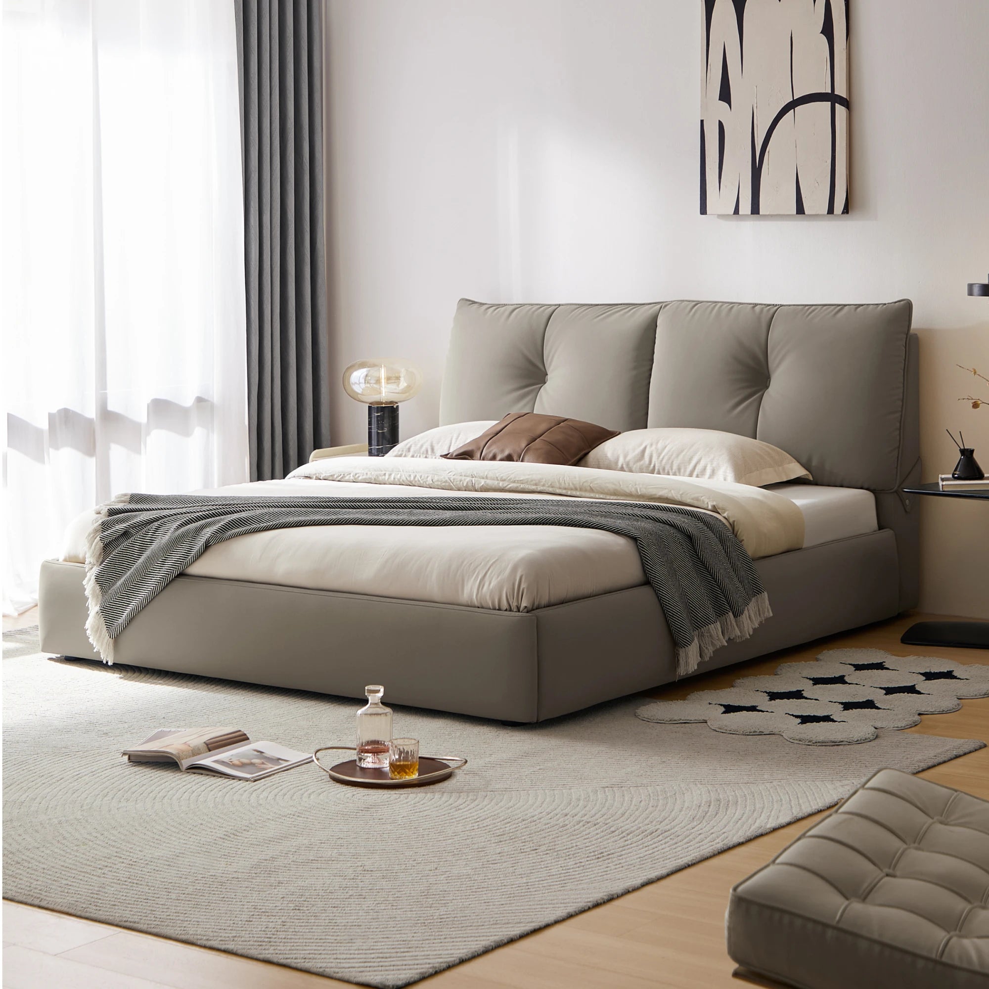 Linspire Nebula Bed Frame, Grey