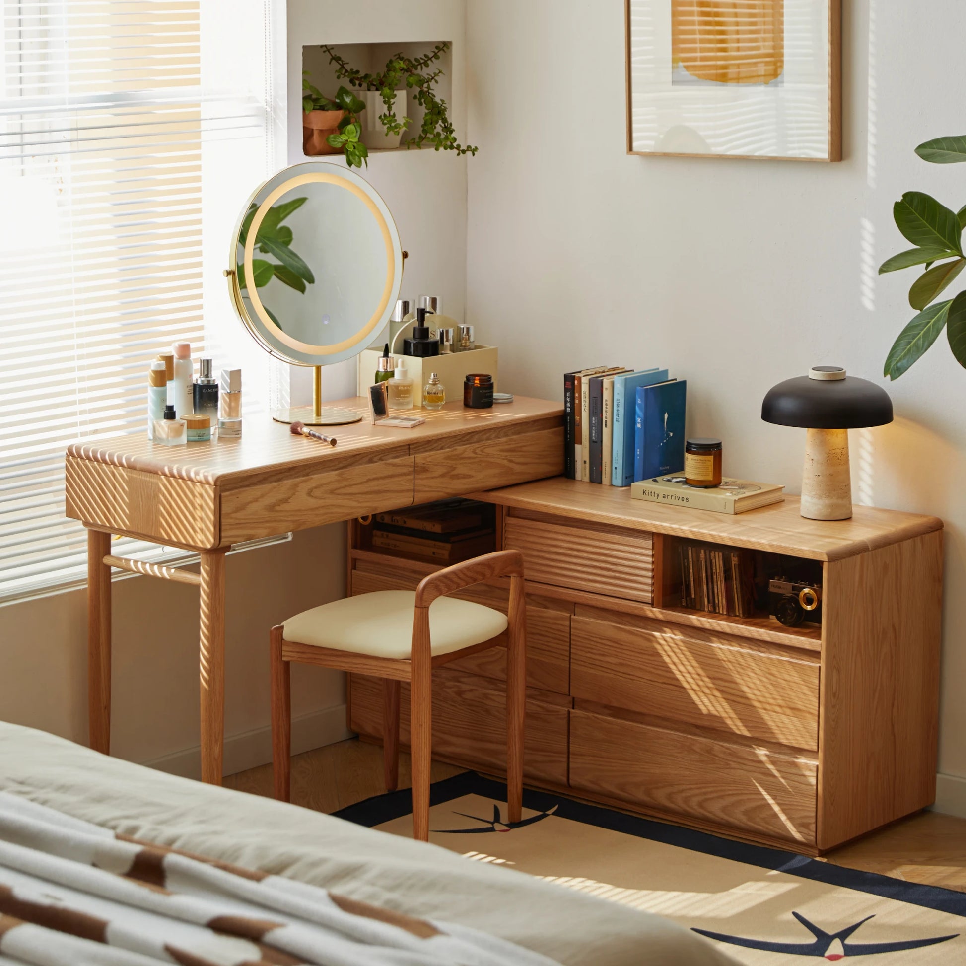 Linspire Oaklyn Adjustable Dressing Table and Stool Set
