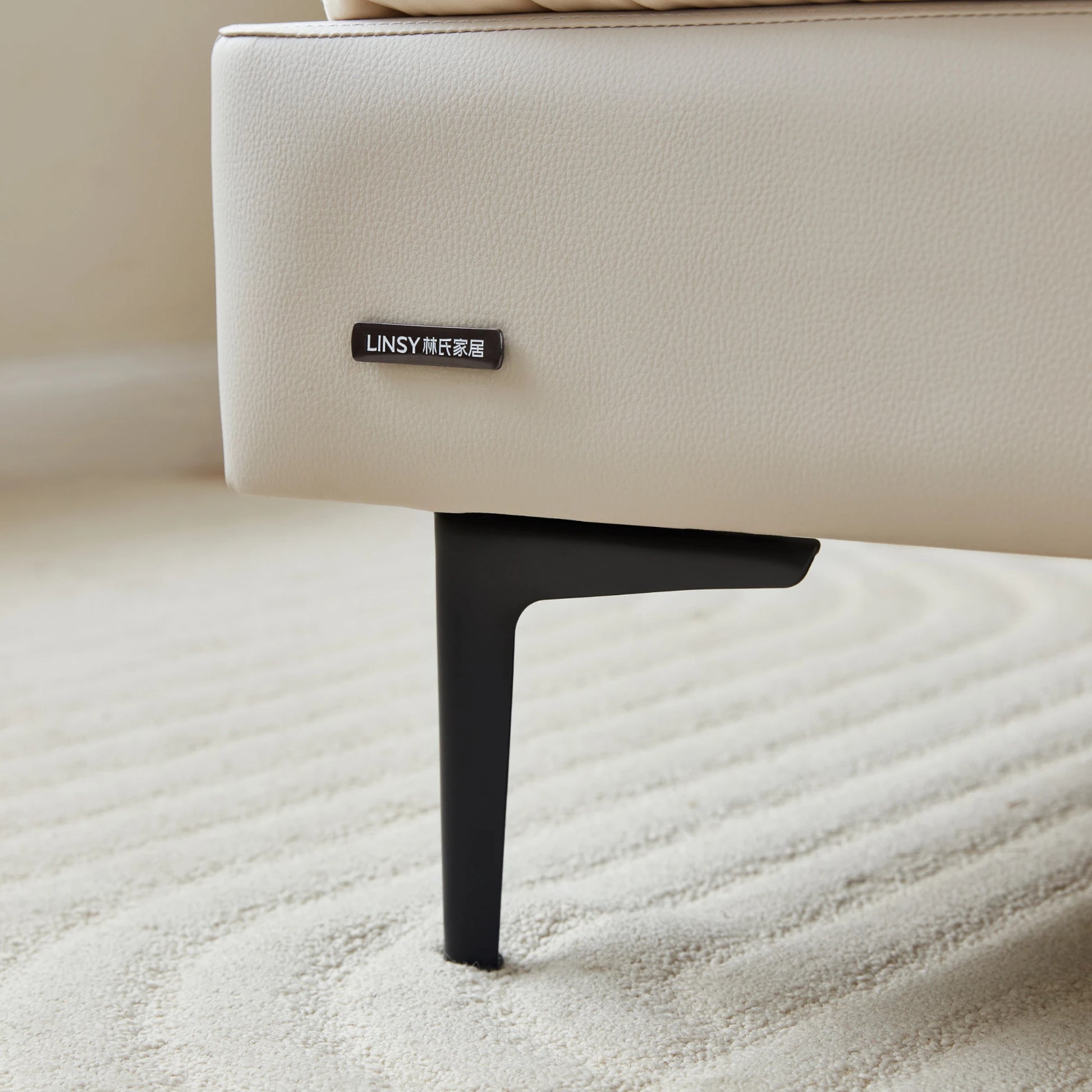 Linspire Beacon Bed Frame, Off-White