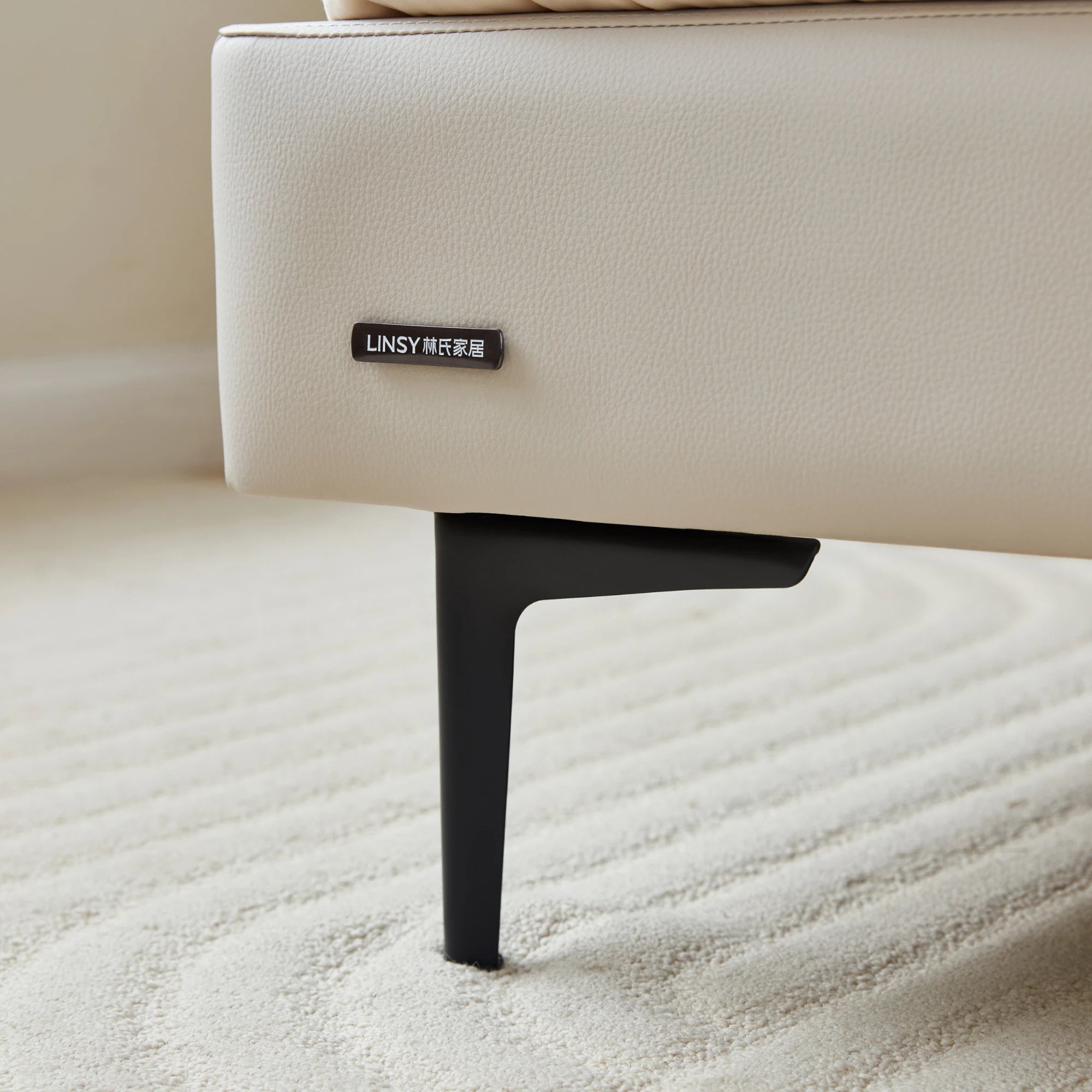 Linspire Beacon Bed Frame, Off-White