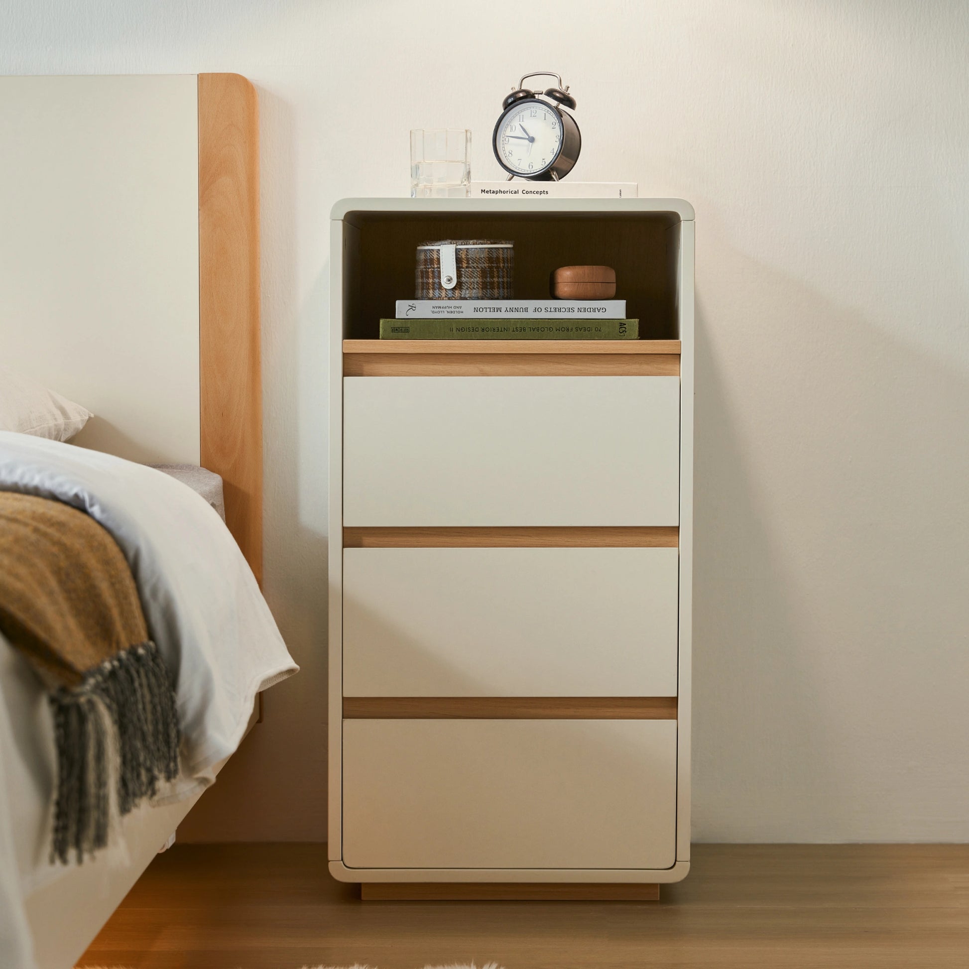 Linspire Evoke Chest of 3 Drawers with Open Storage, 40cm