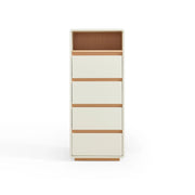 Linspire Evoke Chest of 4 Drawers with Open Storage, 40cm