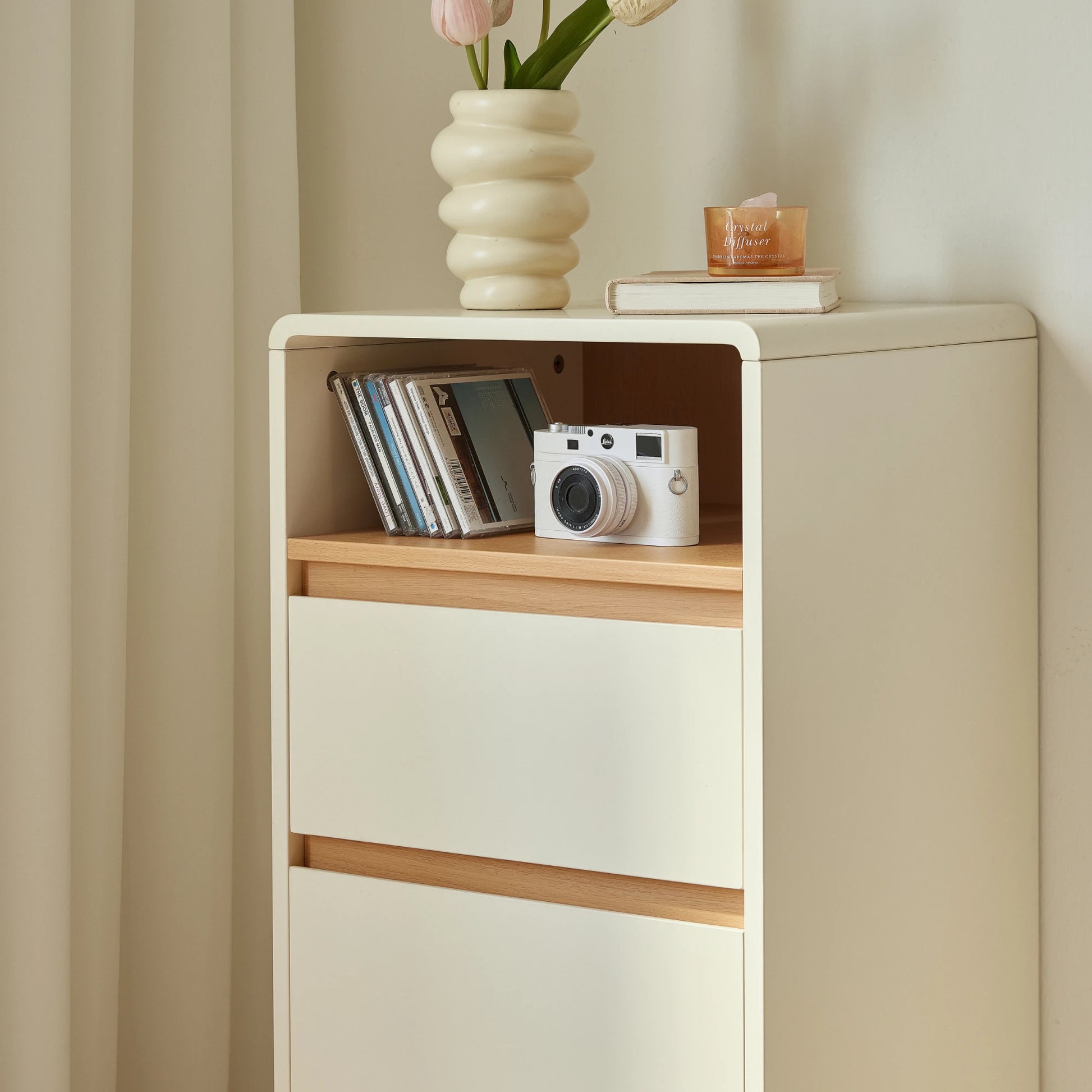 Linspire Evoke Chest of 4 Drawers with Open Storage, 40cm