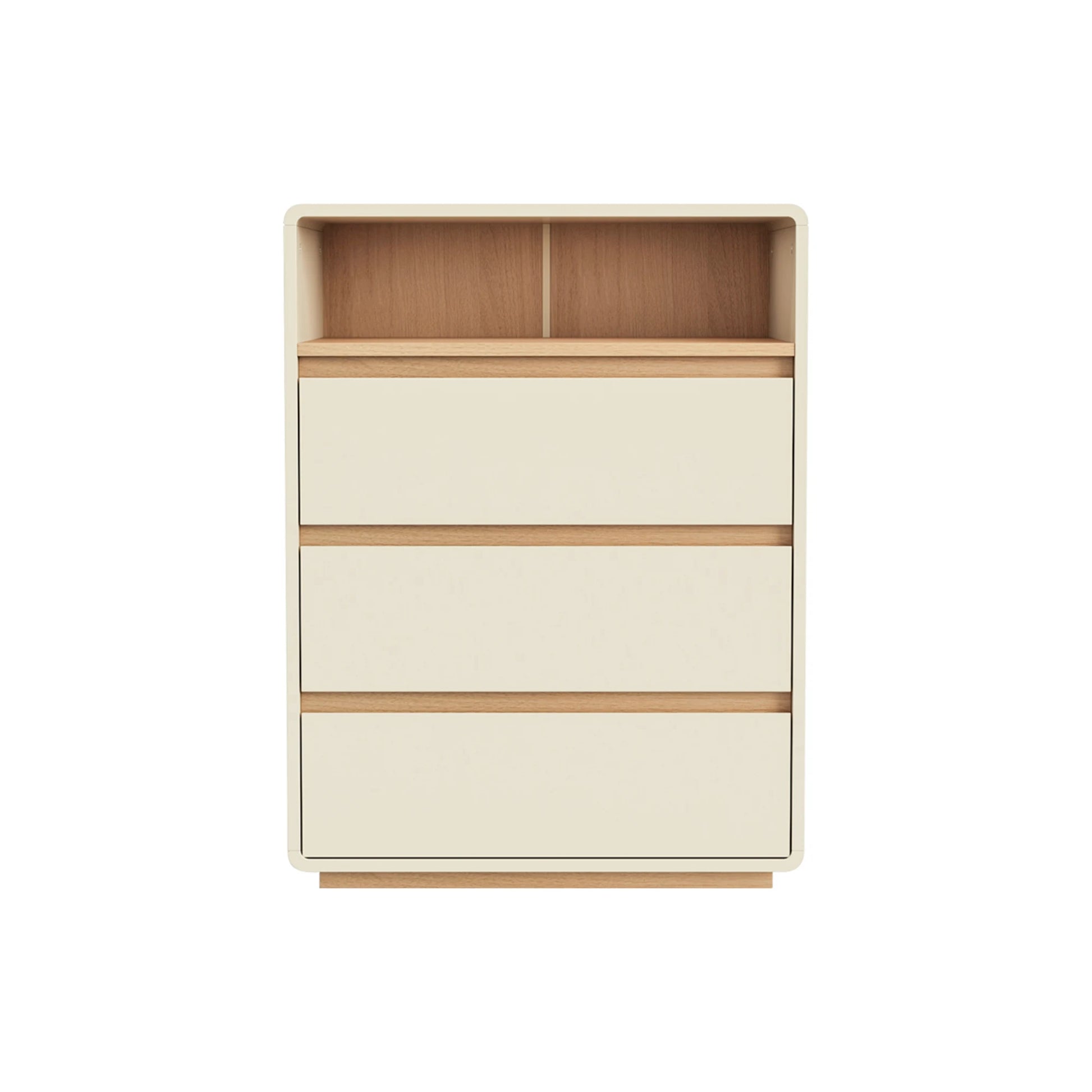Linspire Evoke Chest of 3 Drawers with Open Storage, 60cm