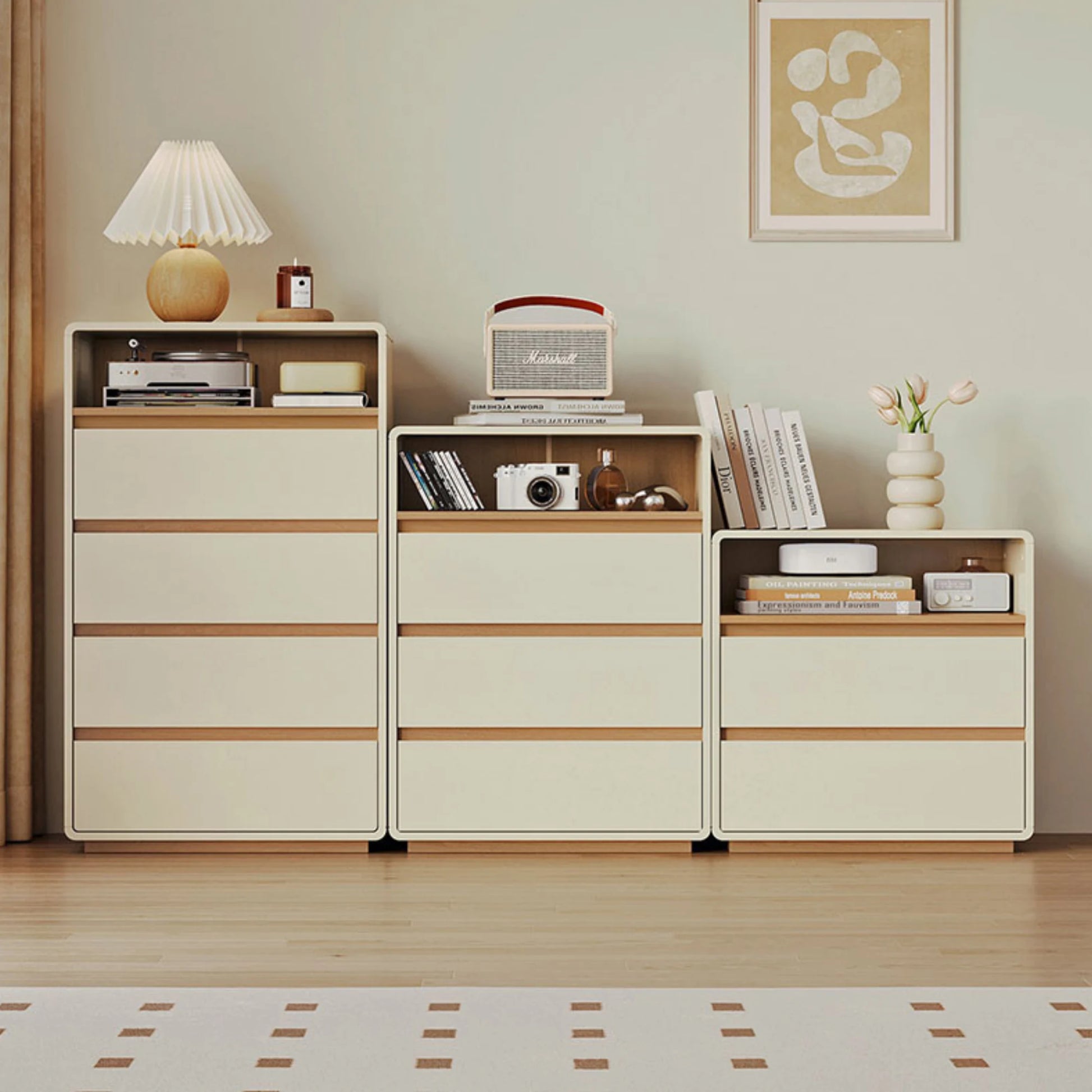 Linspire Evoke Chest of 4 Drawers with Open Storage, 60cm