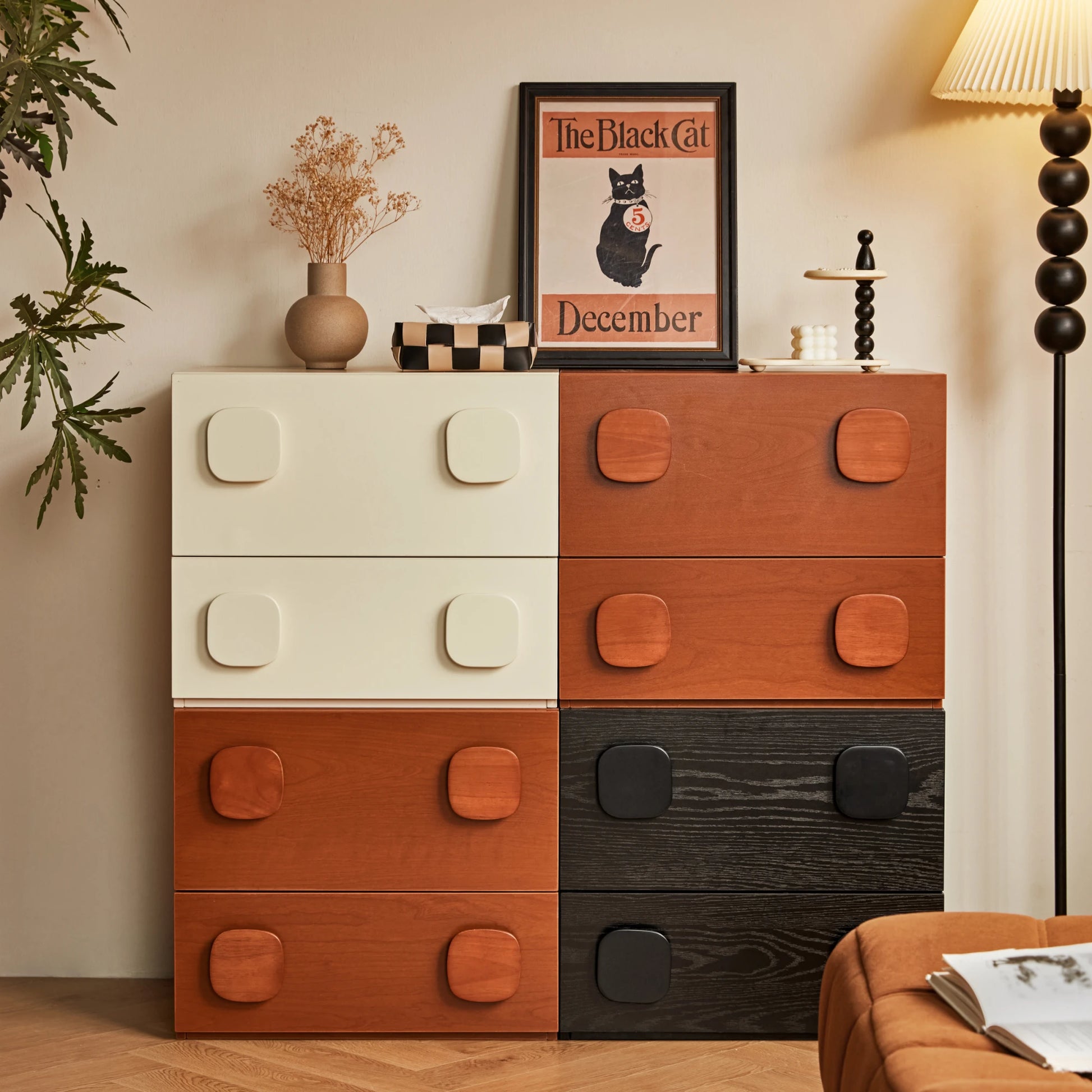 Linspire Mosaic Bedside Table, Black