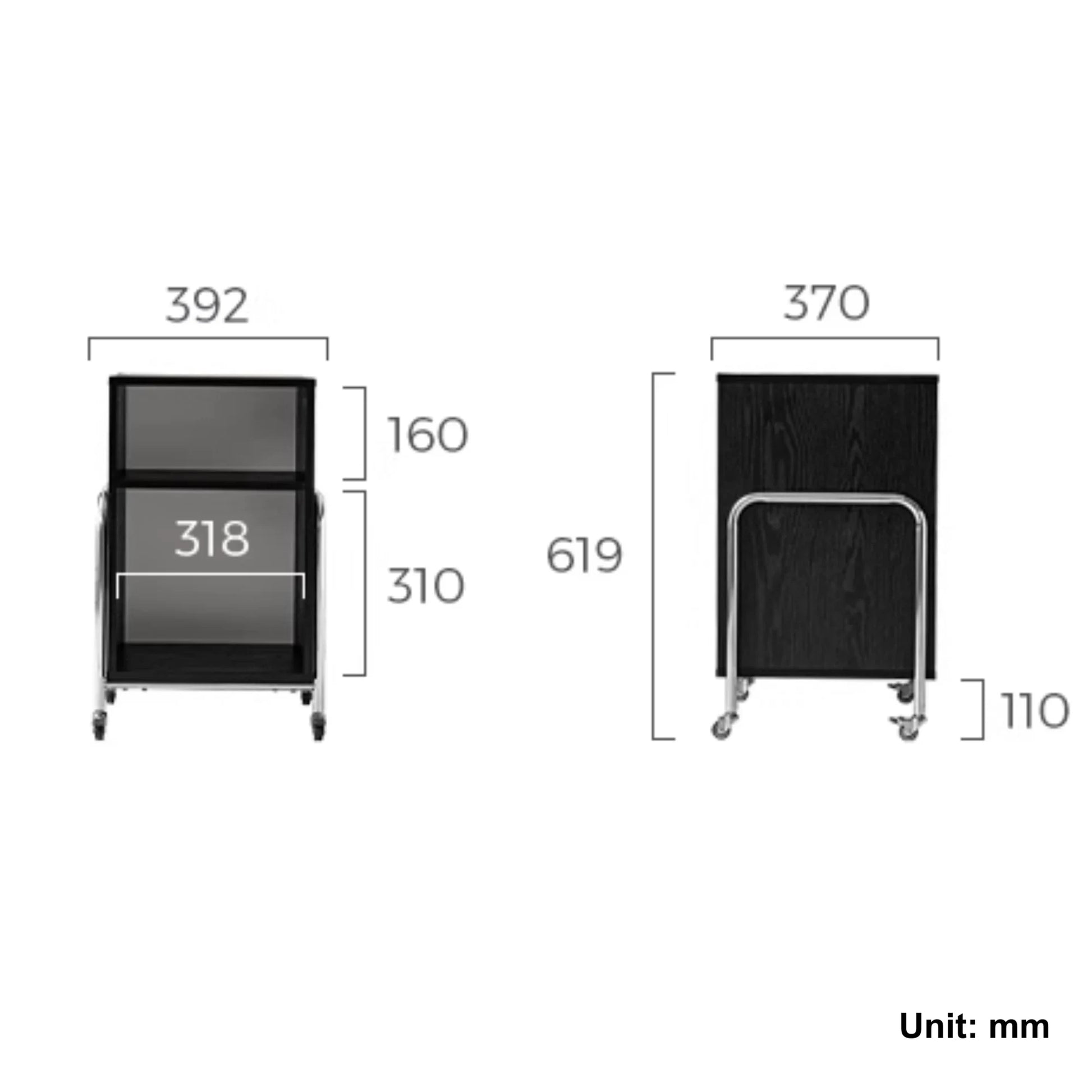 Linspire Meadow Movable Office Open Storage Cabinet