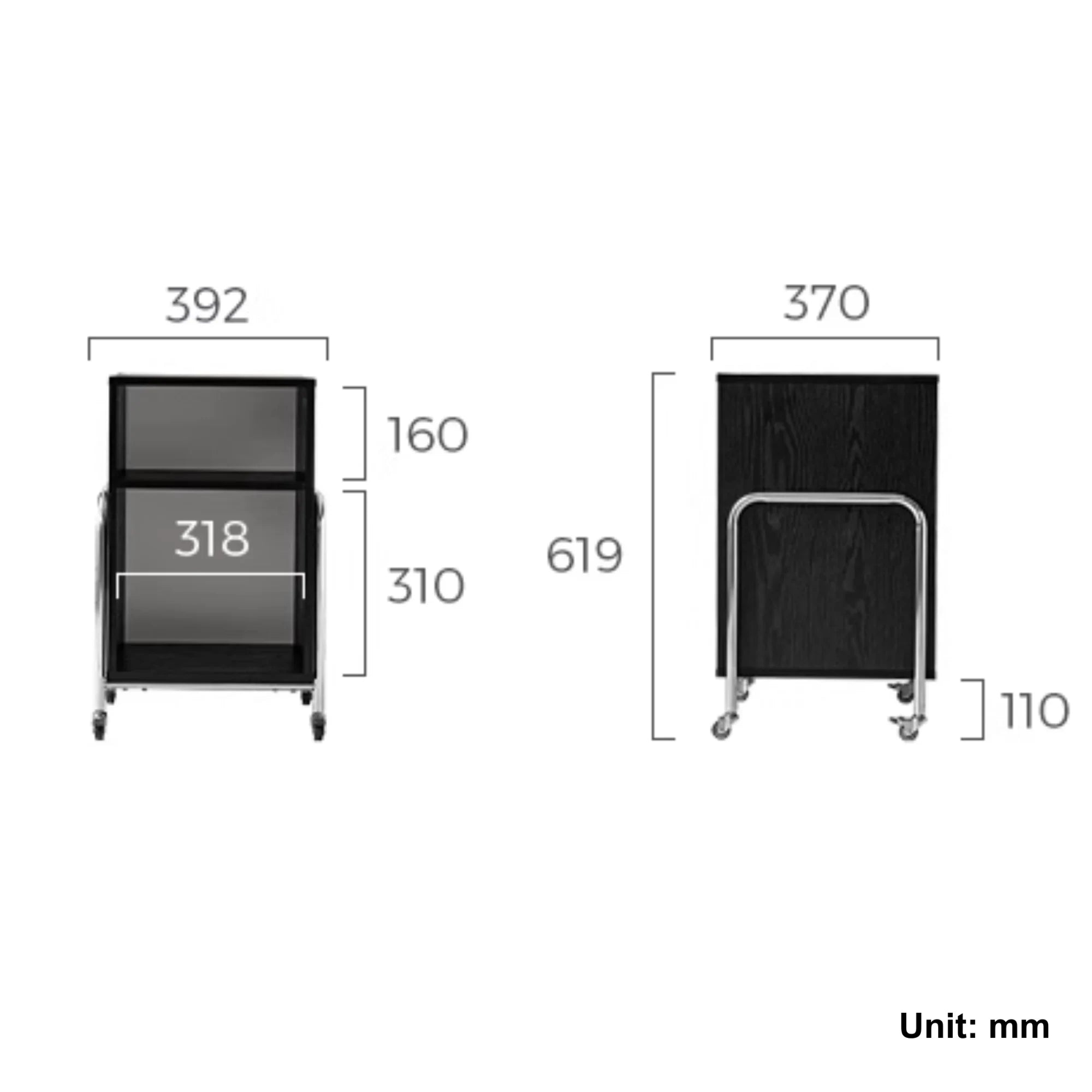 Linspire Meadow Movable Office Open Storage Cabinet