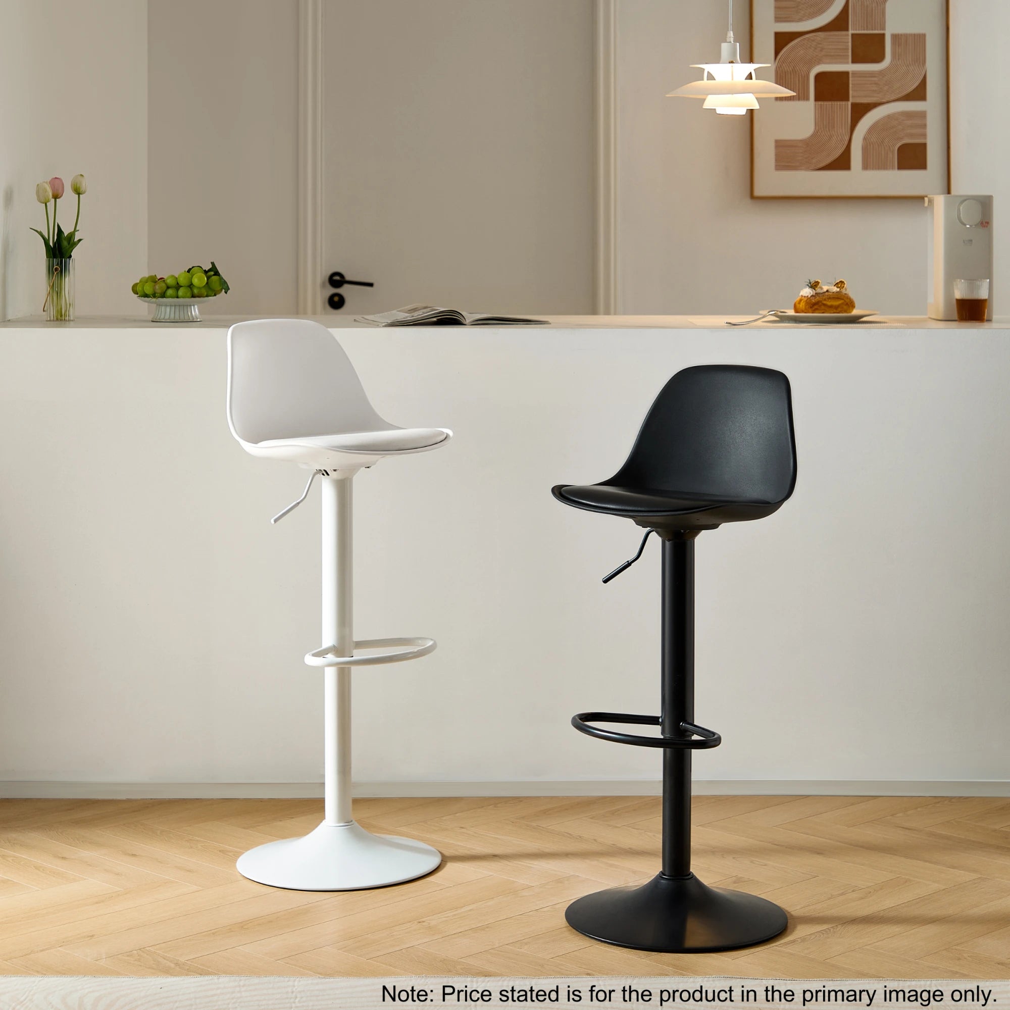 Linspire Perch Height Adjustable Bar Chair, Transparent