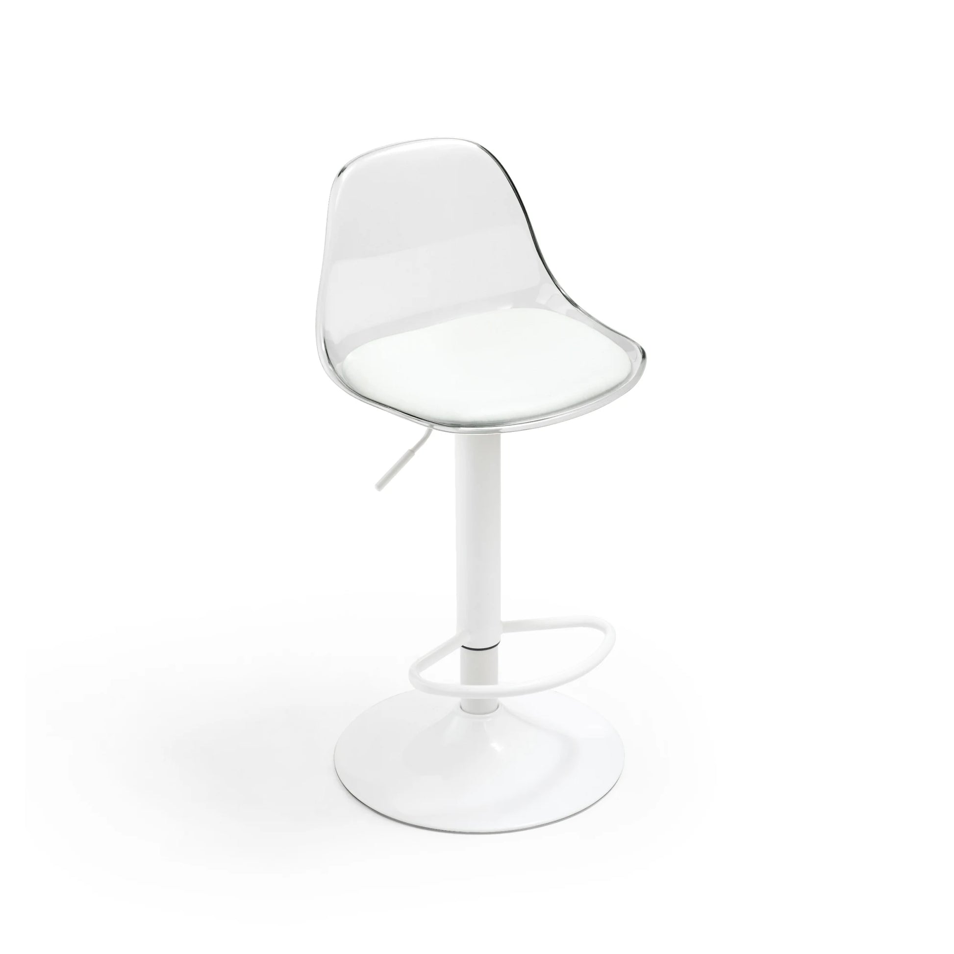 Linspire Perch Height Adjustable Bar Chair, Transparent