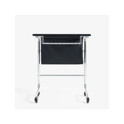 Linspire Trend Rolling Side Table with Storage, Black