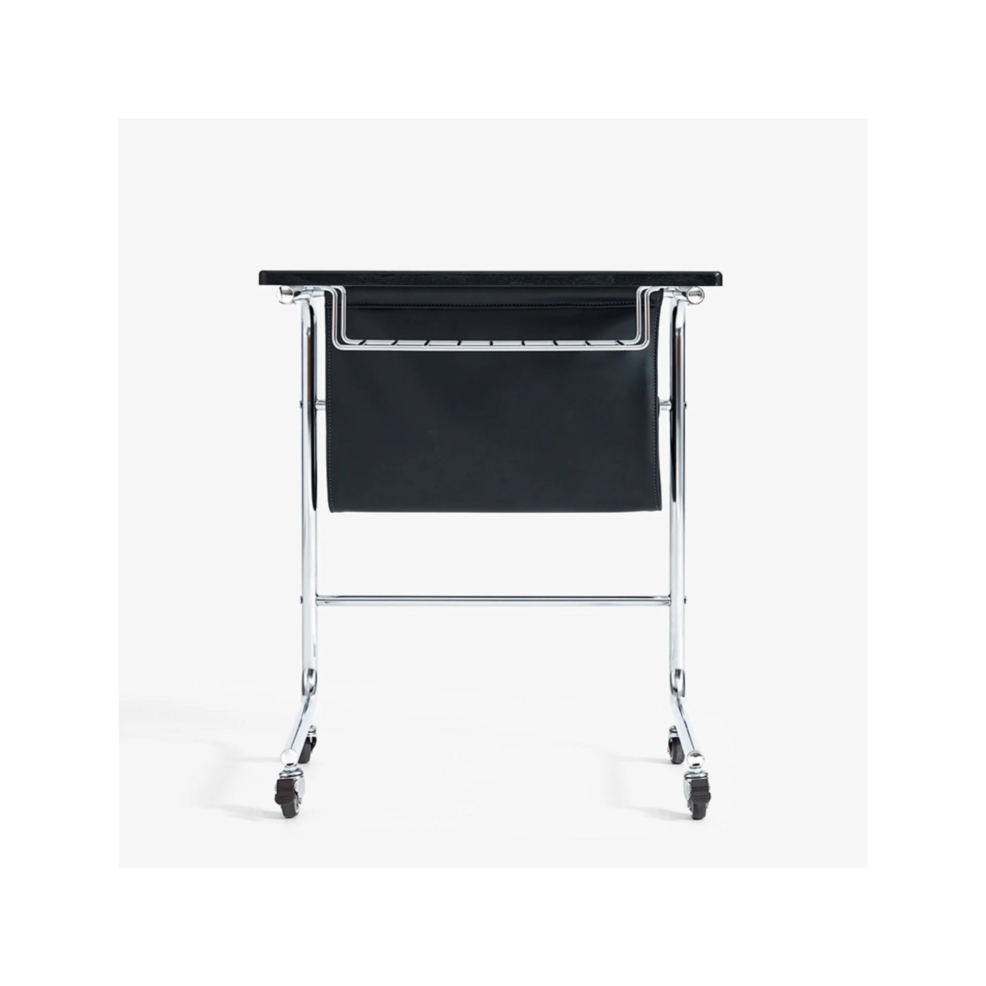 Linspire Trend Rolling Side Table with Storage, Black