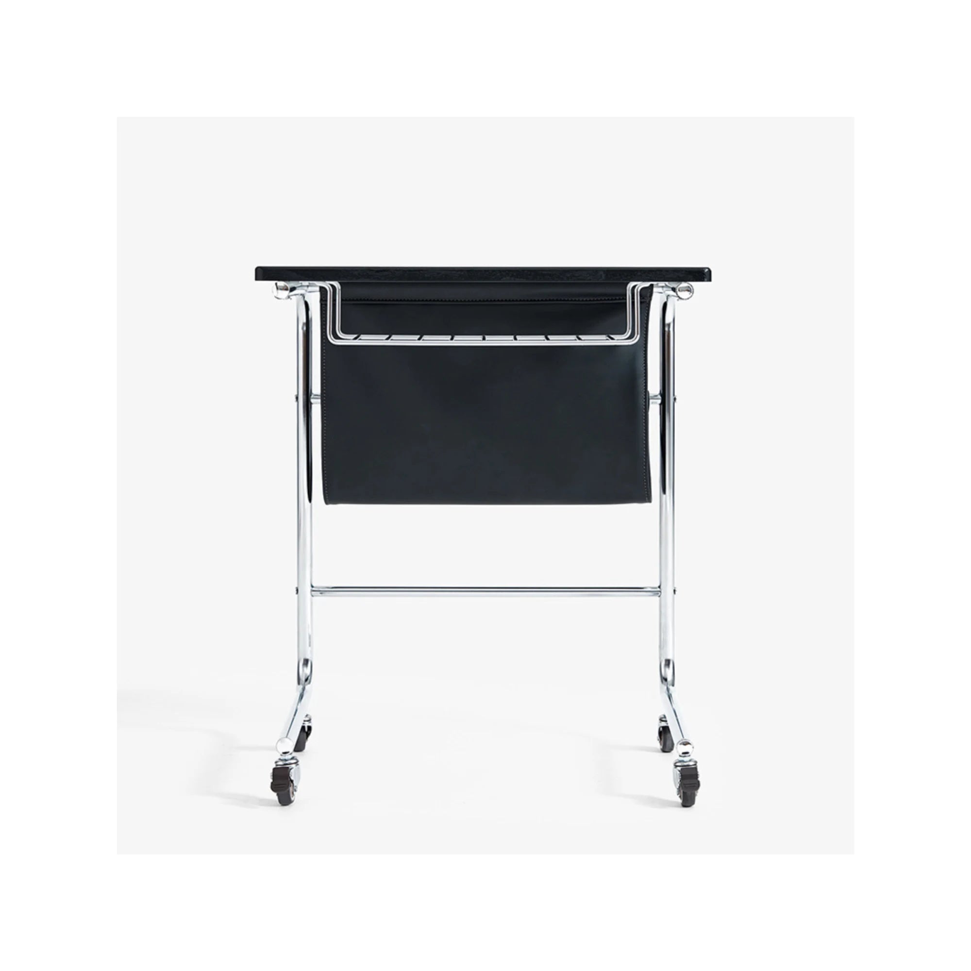 Linspire Trend Rolling Side Table with Storage, Black