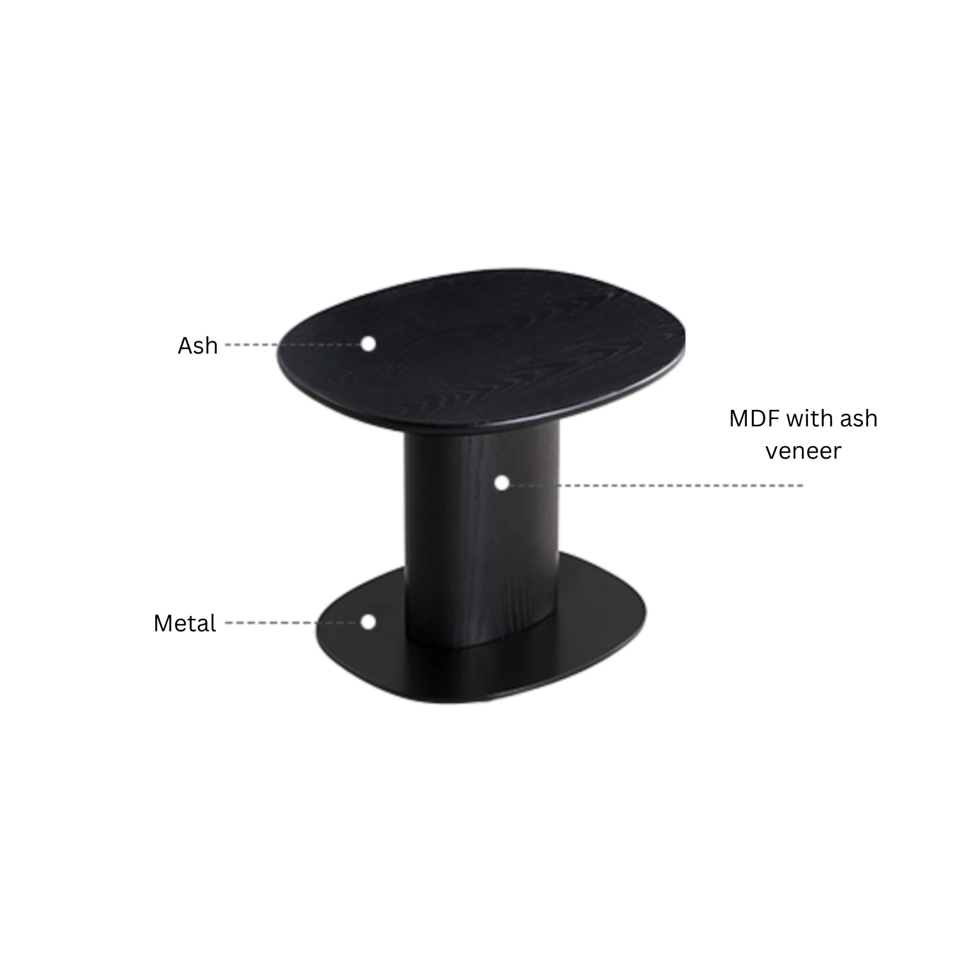 Linspire Terra Side Table, Black