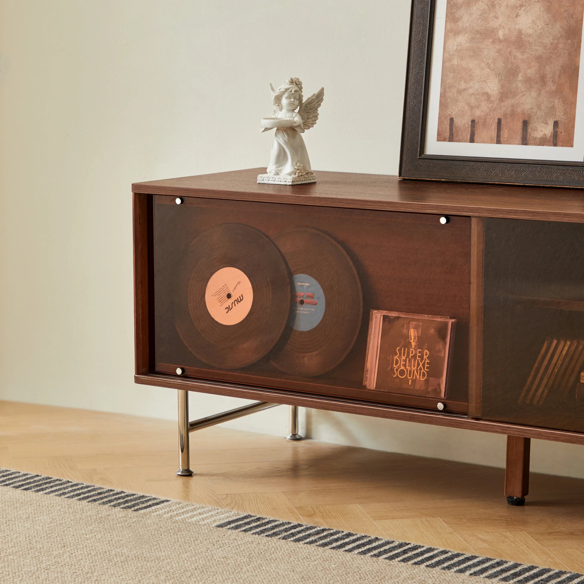 Linspire Ursula Entertainment Unit with Sliding Glass Doors, 180cm