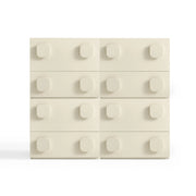 Linspire Mosaic Set of 4 Modular Storage Cabinets, Off-White