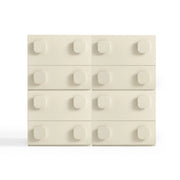 Linspire Mosaic Set of 4 Modular Storage Cabinets, Off-White