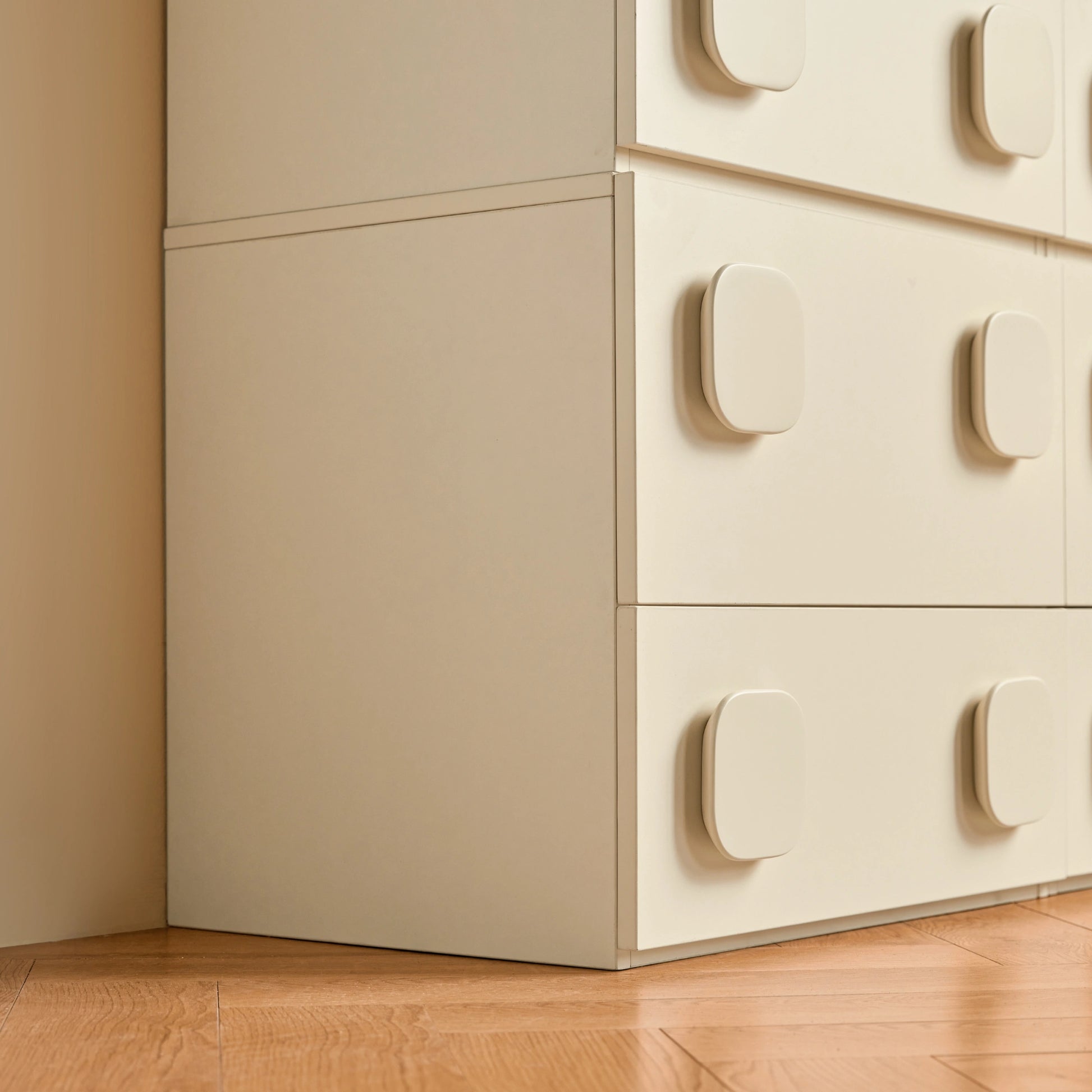 Linspire Mosaic Set of 4 Modular Storage Cabinets, Off-White