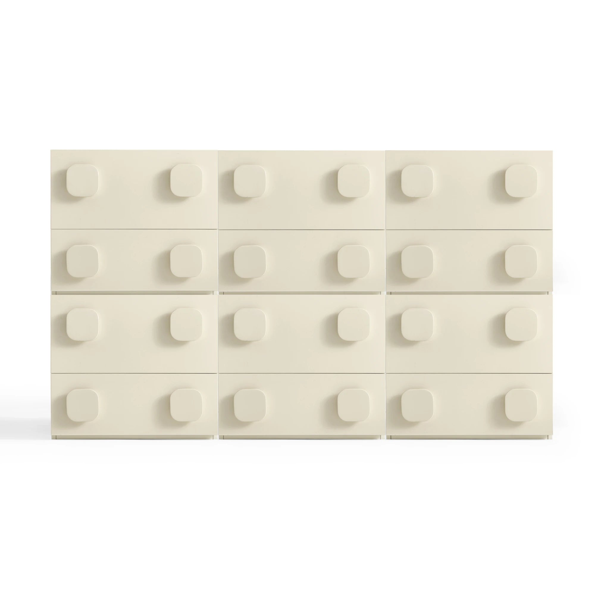 Linspire Mosaic Set of 6 Modular Storage Cabinets, Off-White