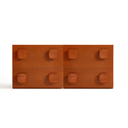 Linspire Mosaic Set of 2 Modular Storage Cabinets, Natural Wood