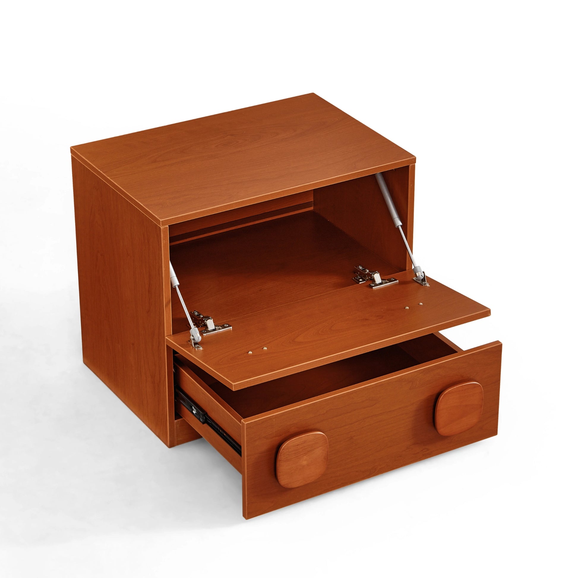 Linspire Mosaic Set of 2 Modular Storage Cabinets, Natural Wood