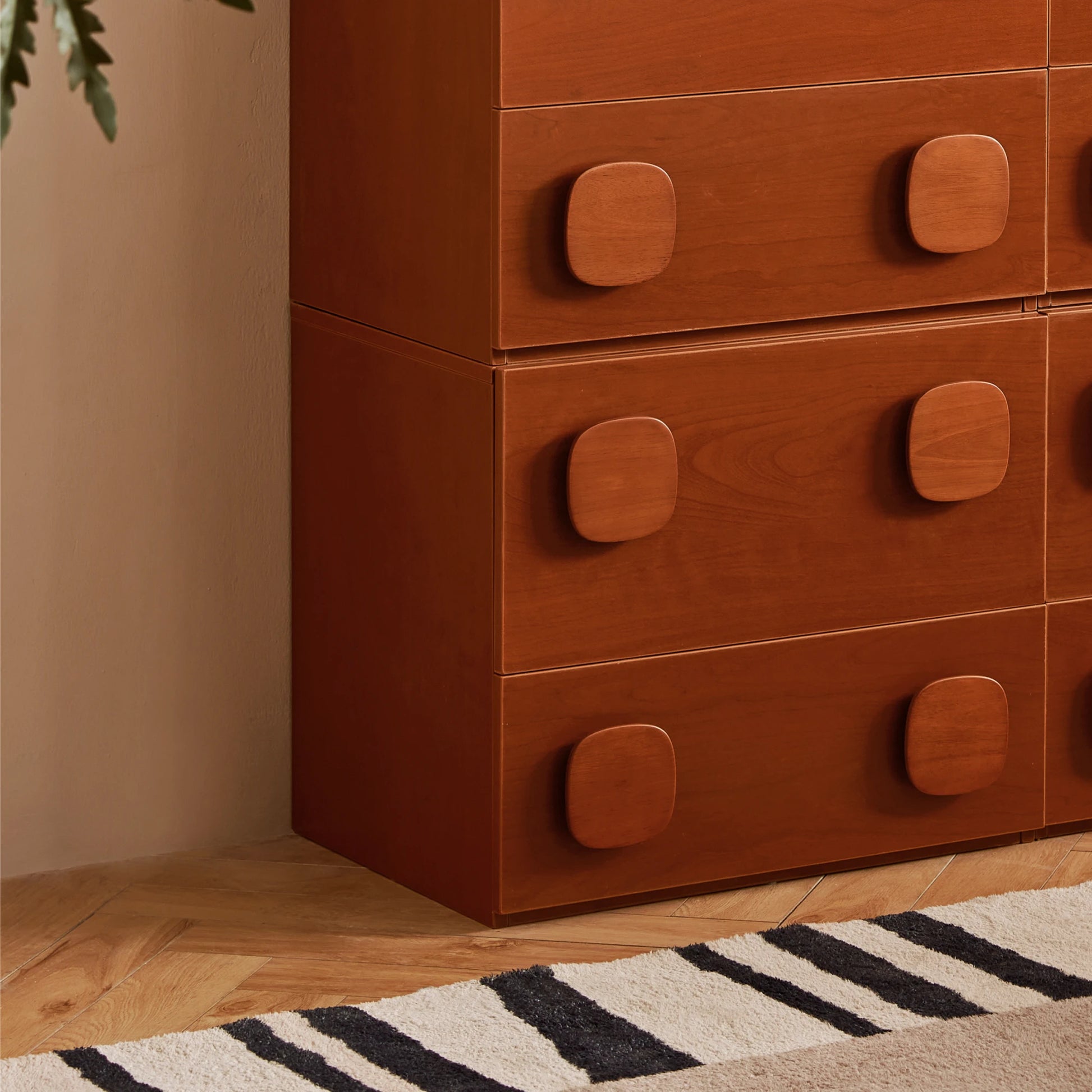 Linspire Mosaic Set of 2 Modular Storage Cabinets, Natural Wood