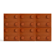 Linspire Mosaic Set of 6 Modular Storage Cabinets, Natural Wood