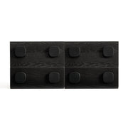 Linspire Mosaic Set of 2 Modular Storage Cabinets, Black