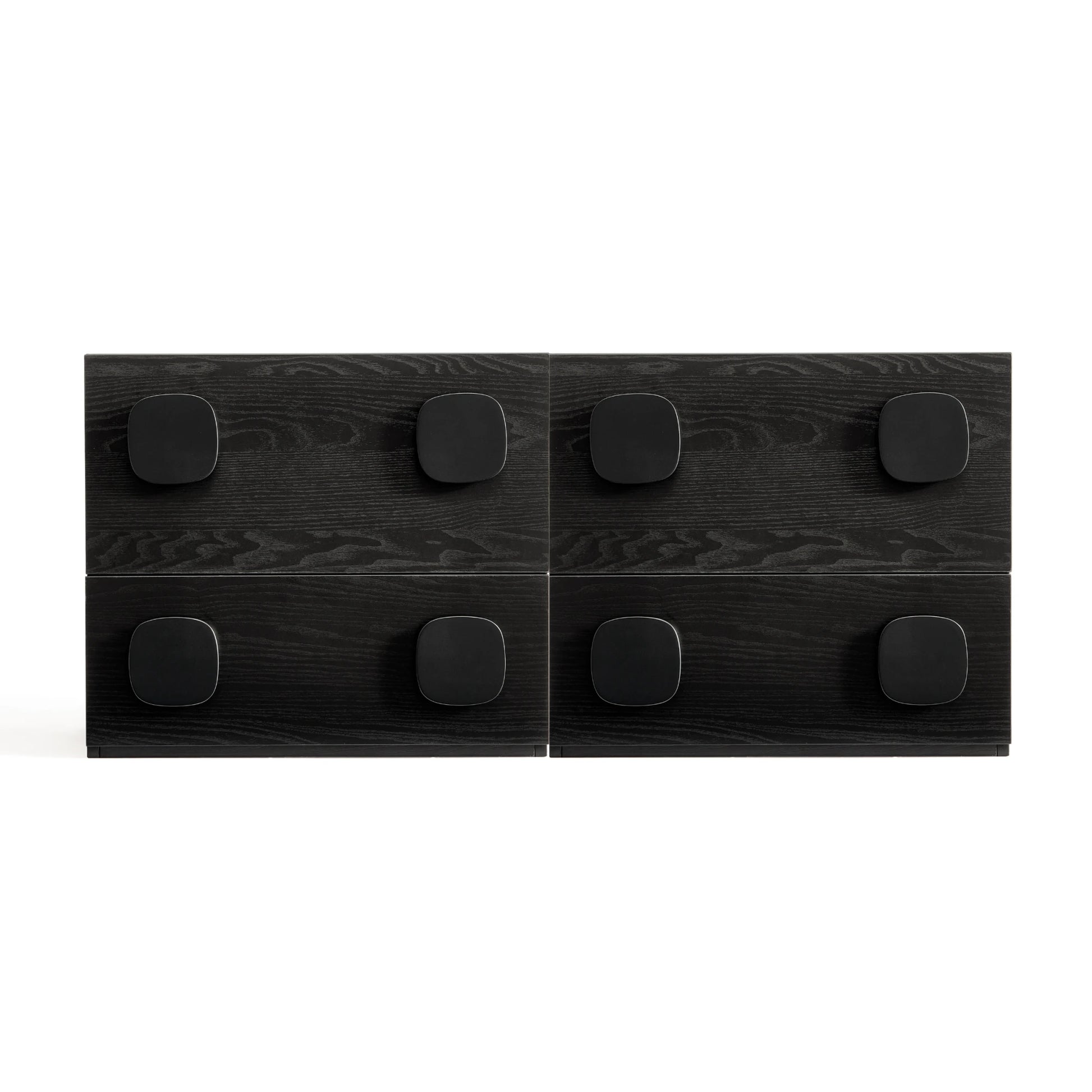 Linspire Mosaic Set of 2 Modular Storage Cabinets, Black