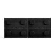 Linspire Mosaic Set of 2 Modular Storage Cabinets, Black