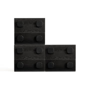 Linspire Mosaic Set of 3 Modular Storage Cabinets, Black