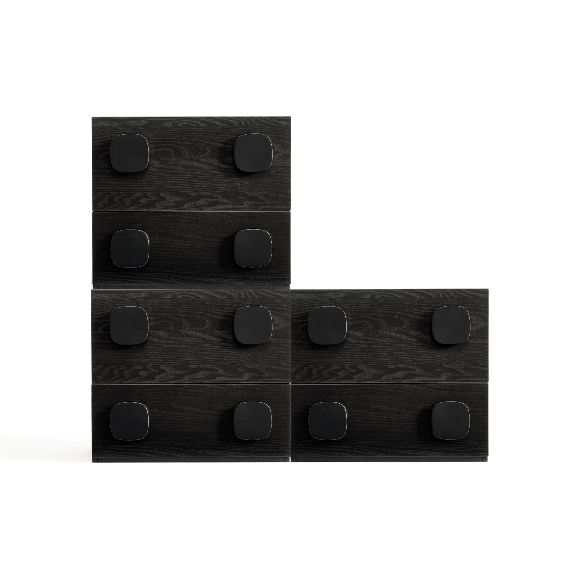 Linspire Mosaic Set of 3 Modular Storage Cabinets, Black