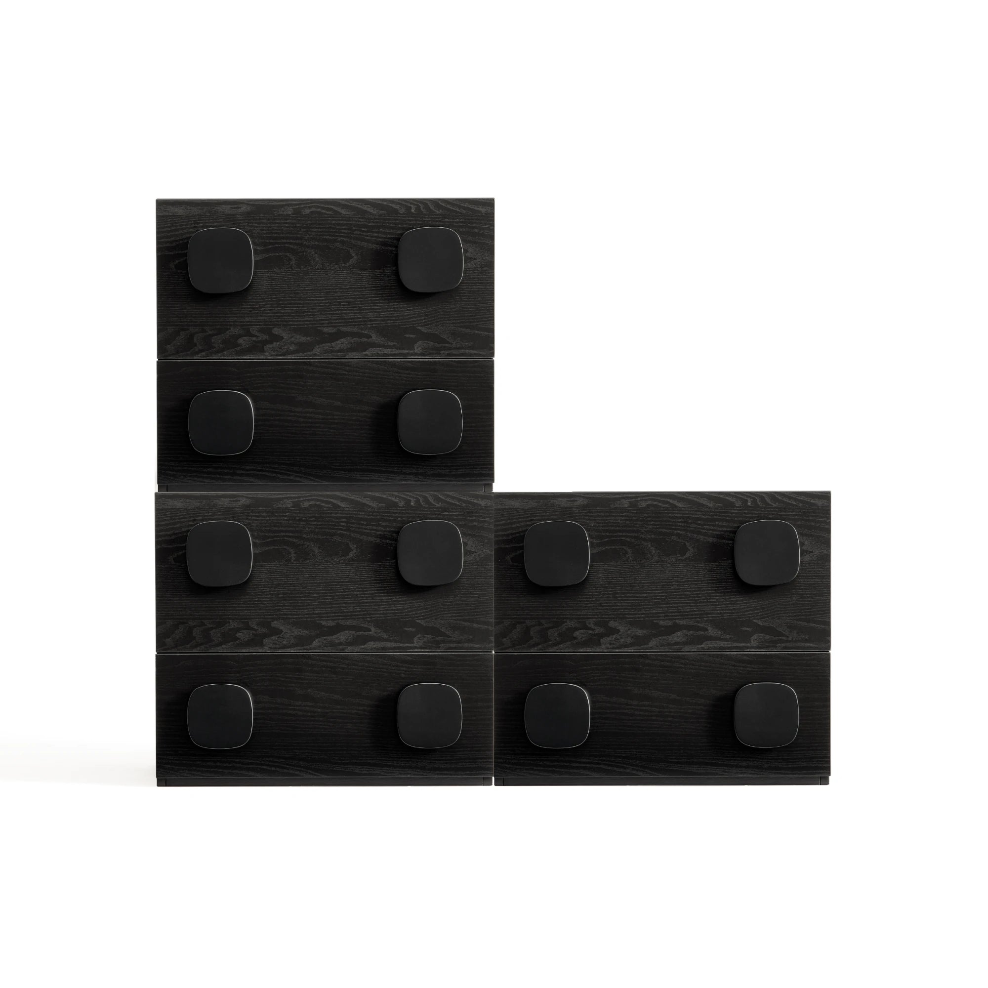 Linspire Mosaic Set of 3 Modular Storage Cabinets, Black
