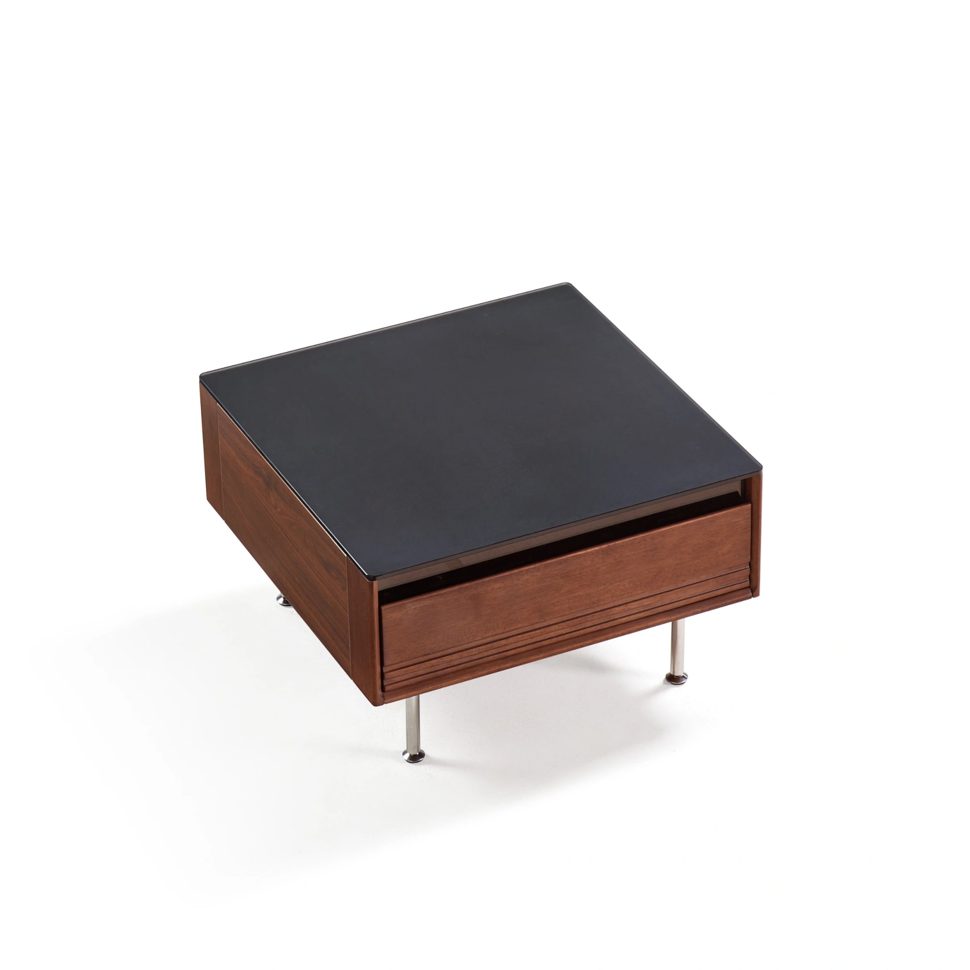 Linspire Ursula Nesting Coffee Table Set with Drawer and Glass Top
