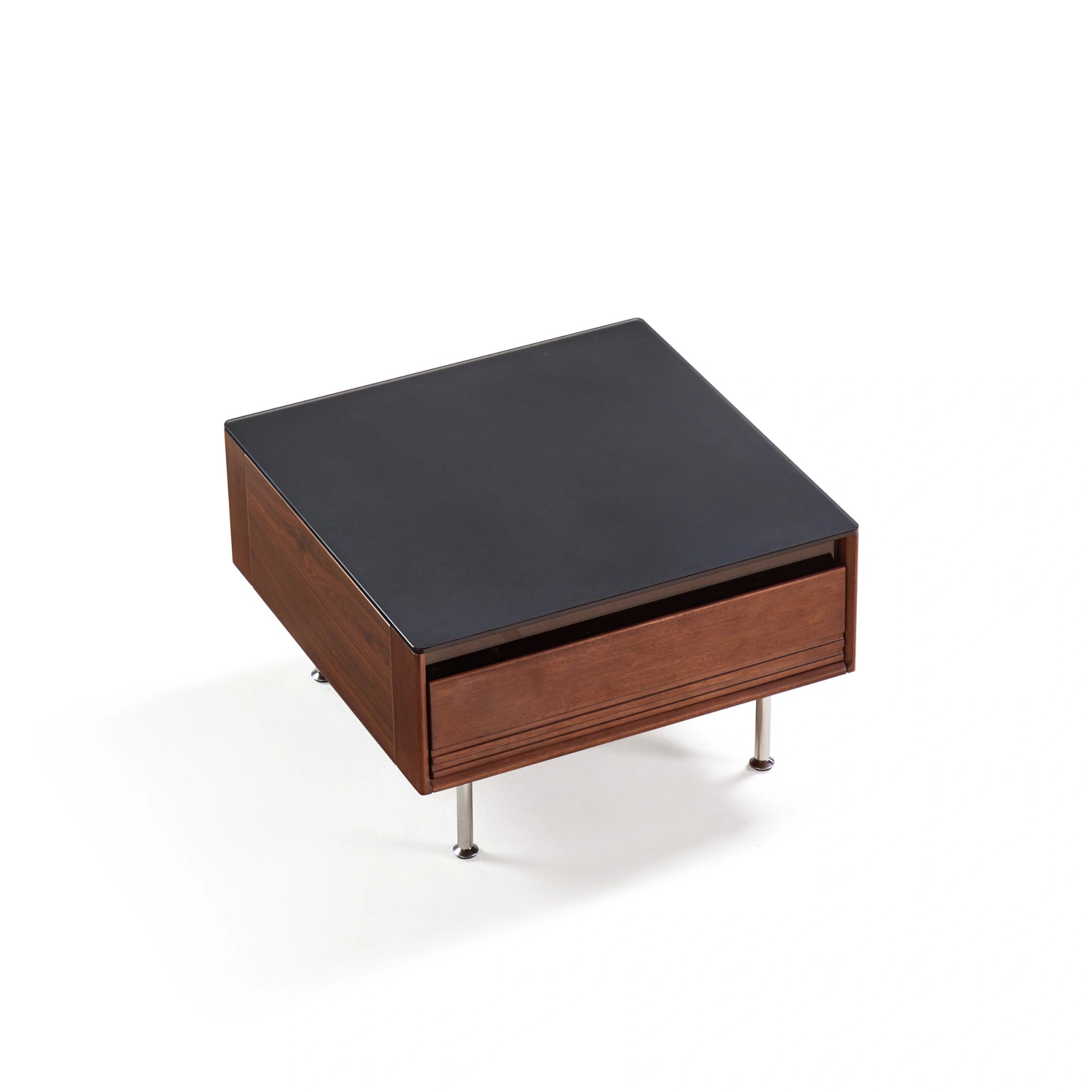 Linspire Ursula Nesting Coffee Table Set with Drawer and Glass Top