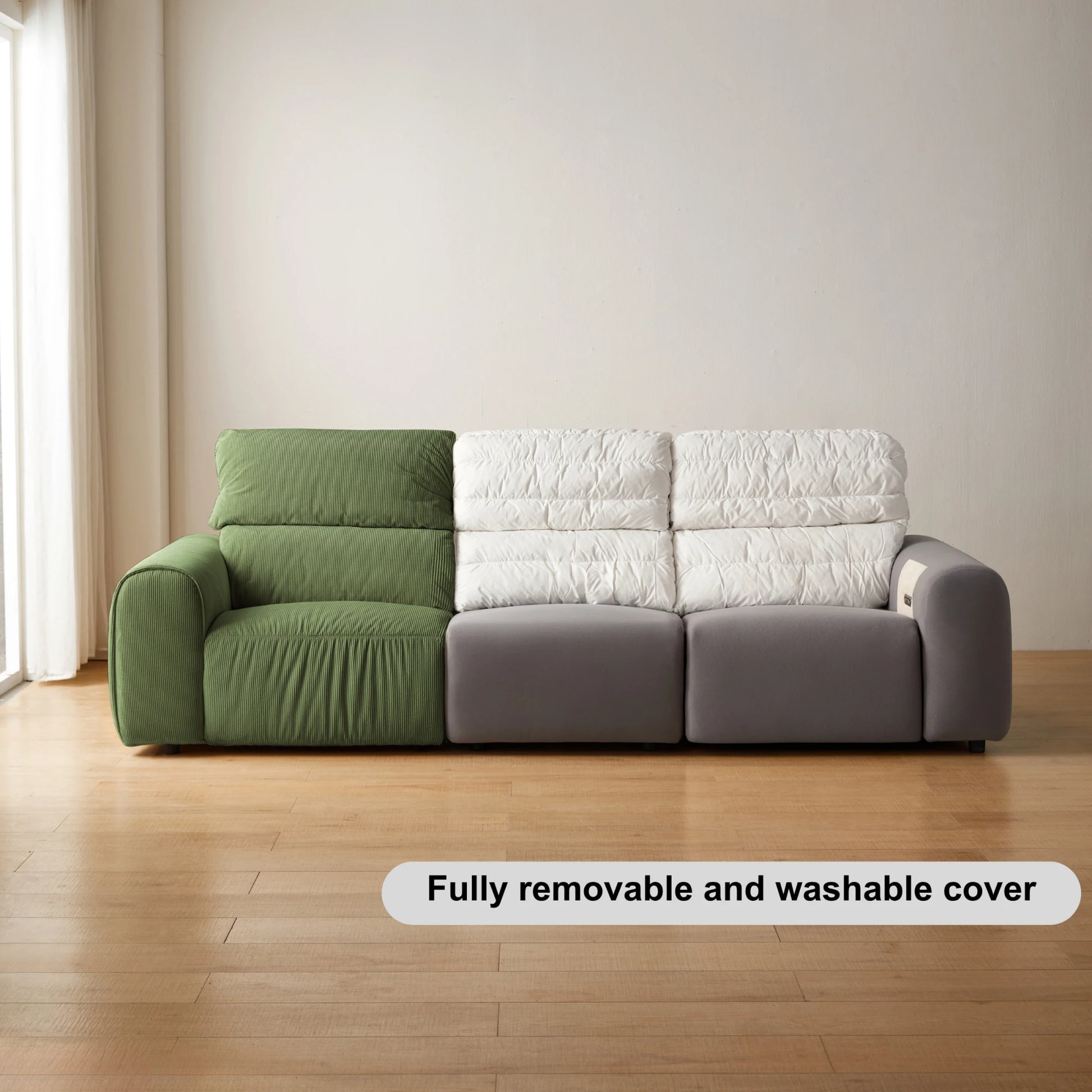 Linspire Vivid Electric 4-Seater Recliner Sofa, Green