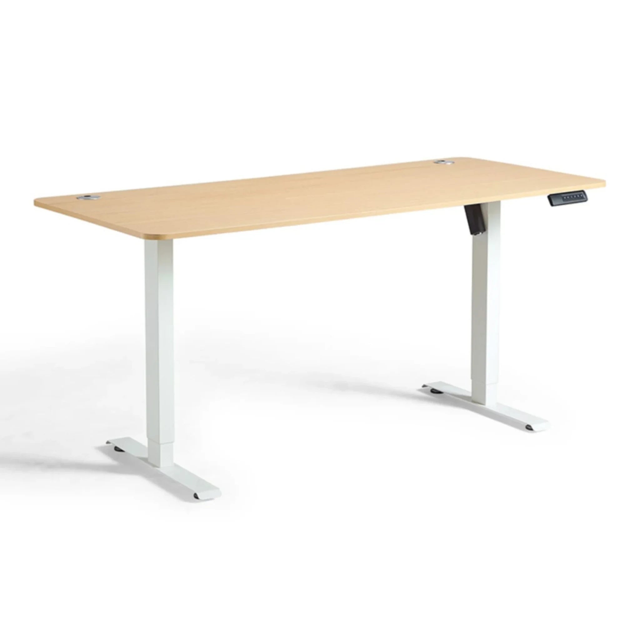 Linspire Ascend 2PCS Standing Desk Set, 140cm, Natural Wood & Grey