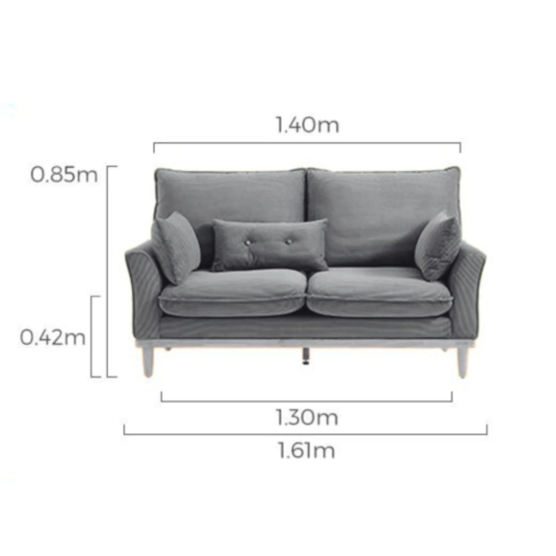Linspire Moss 2PCS Sofa Set, 2+1 Seater, Neutral White