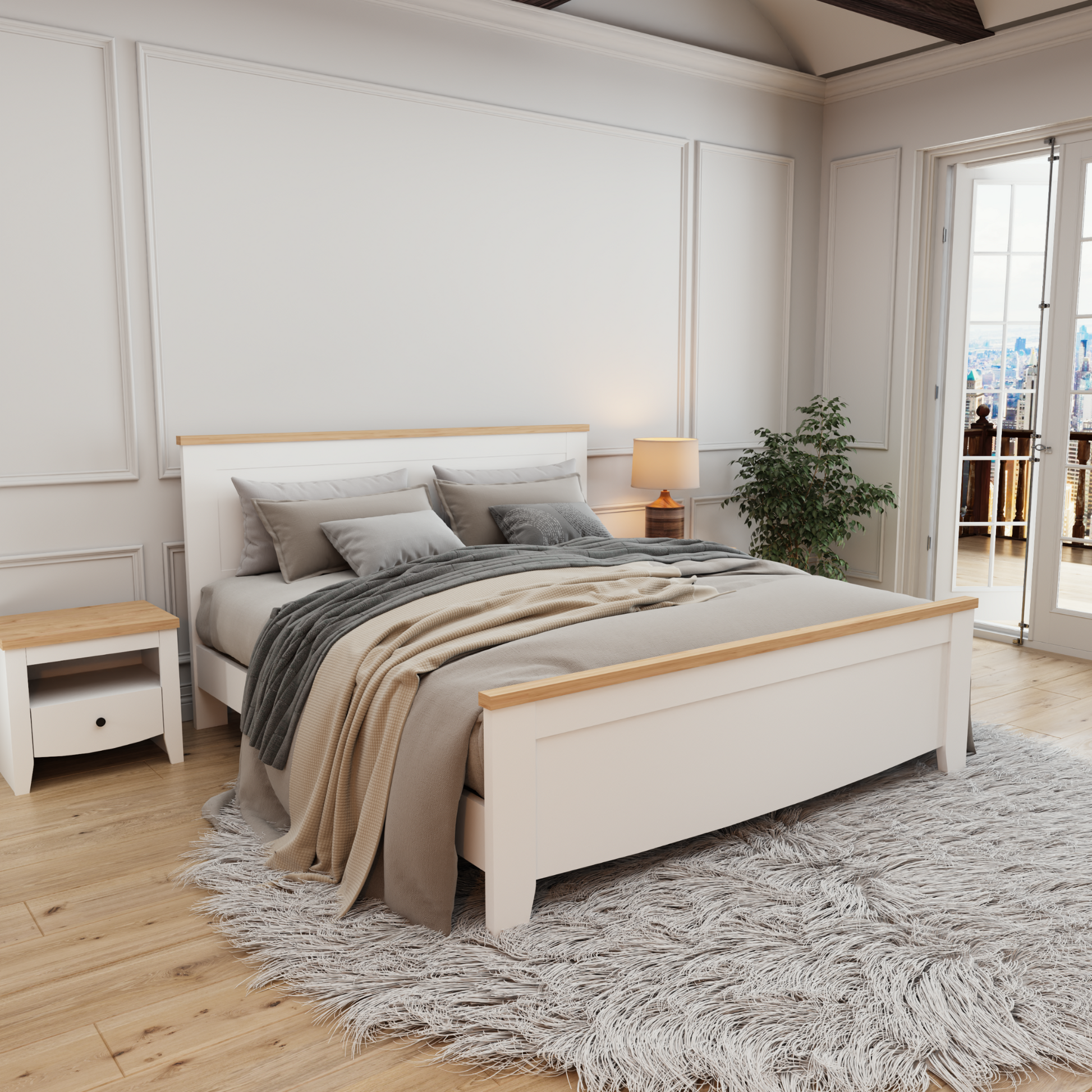 Loft Hampton 3PCS Bedroom Set A, NZ Queen Bed