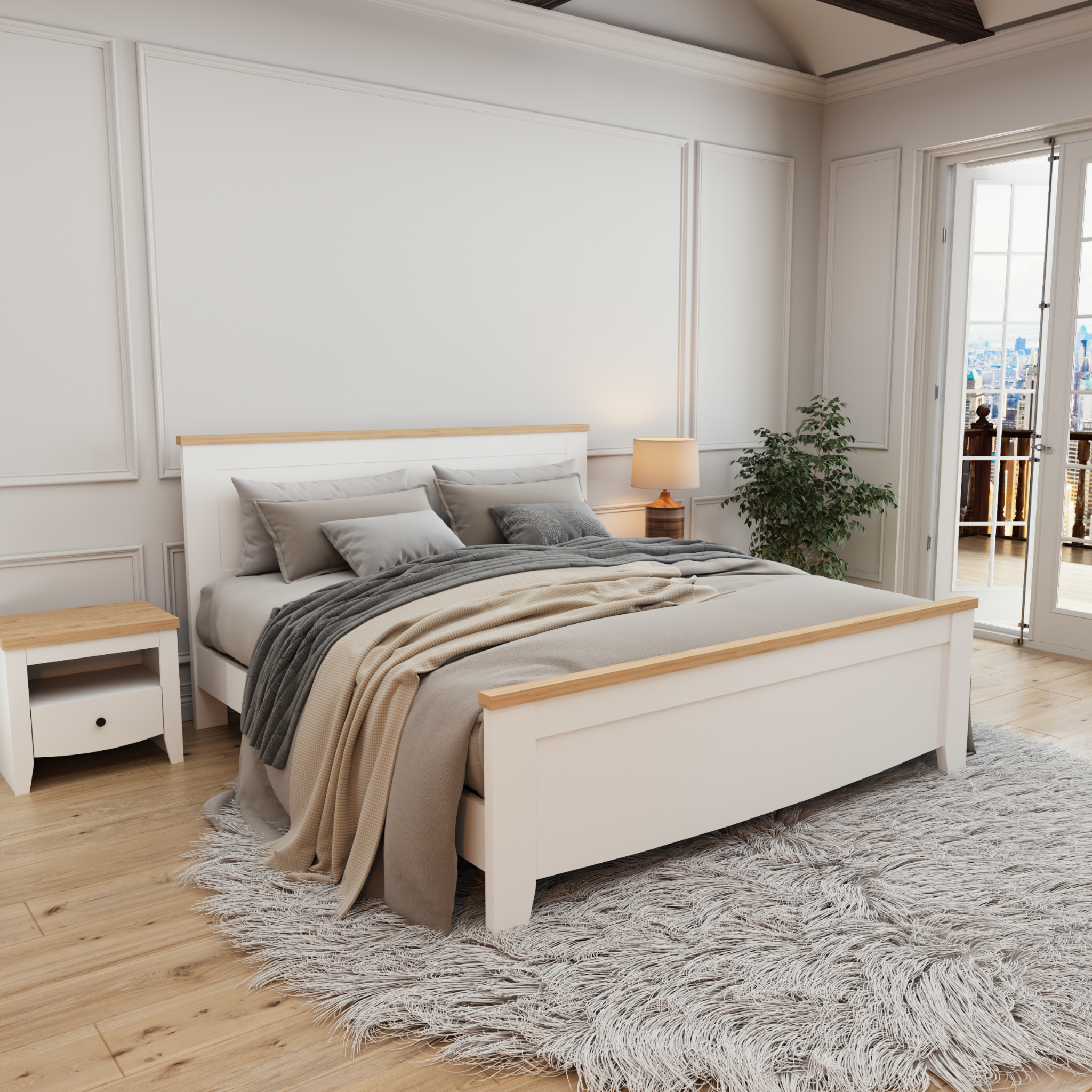 Loft Hampton 3PCS Bedroom Set A, NZ Queen Bed