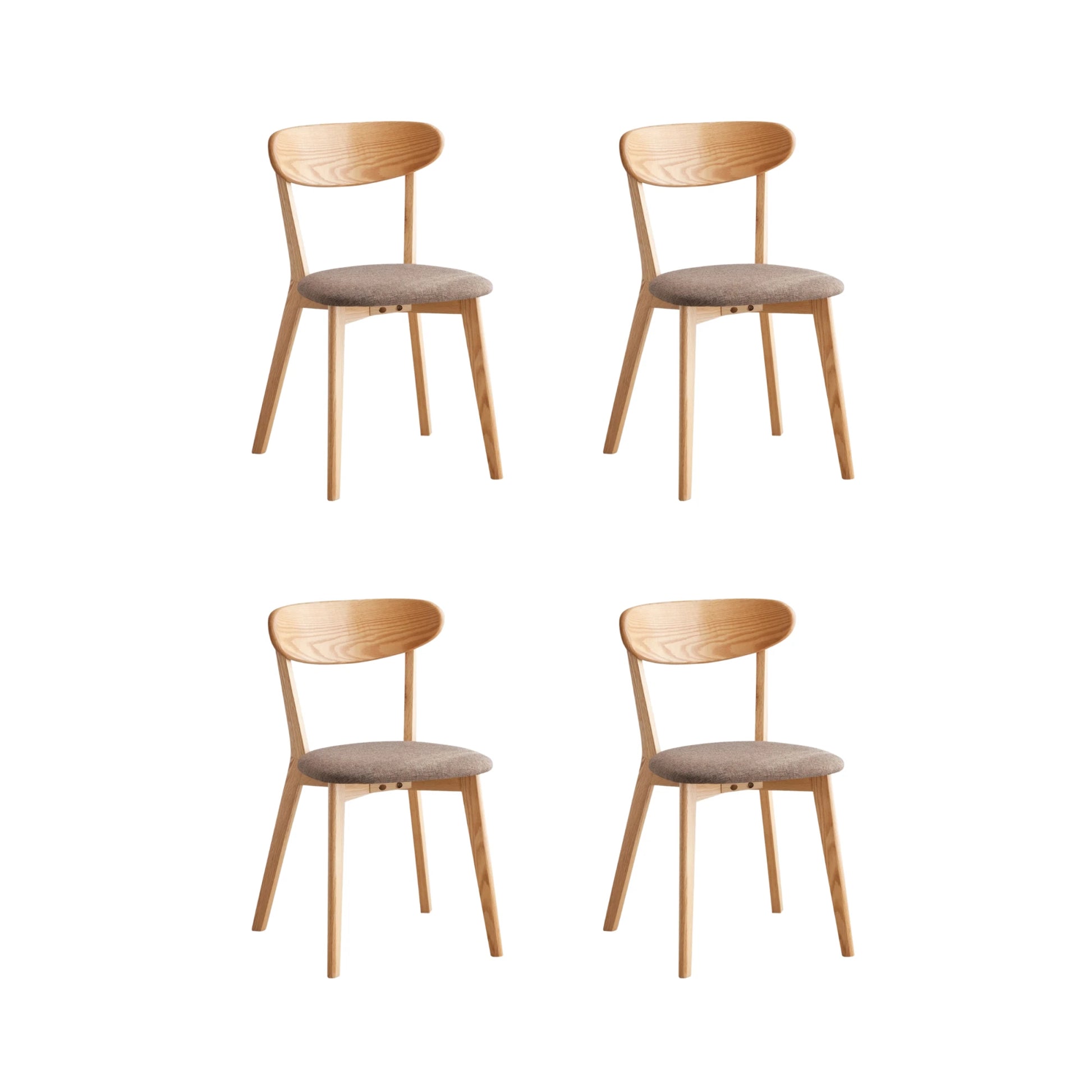 Solidwood Fuji 4PCS Dining Chair Set