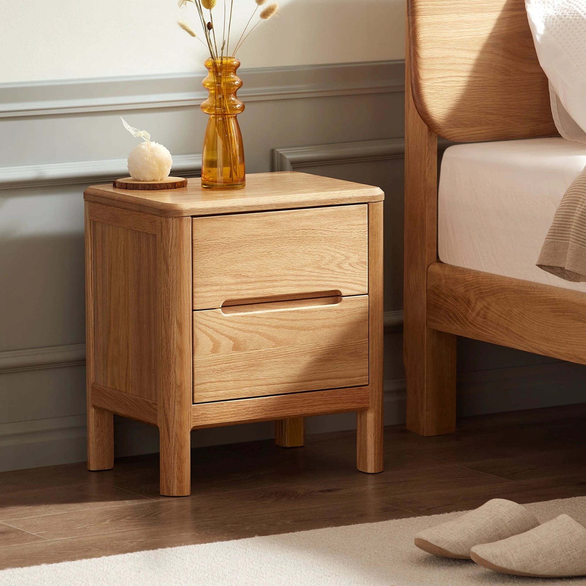 Solidwood Norway 2PCS Bedside Table Set A