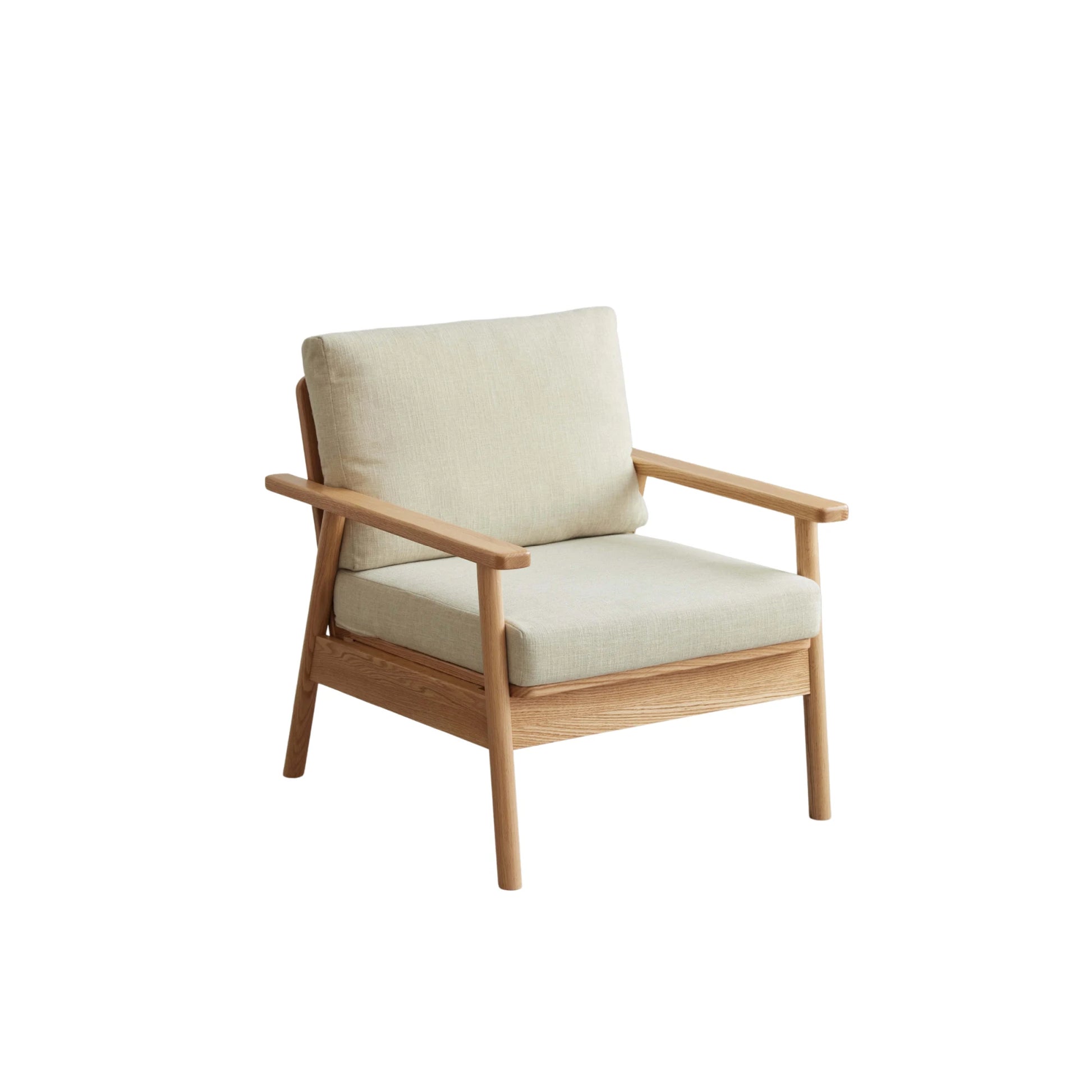 Solidwood Seattle 2PCS Armchair Set, Natural Wood