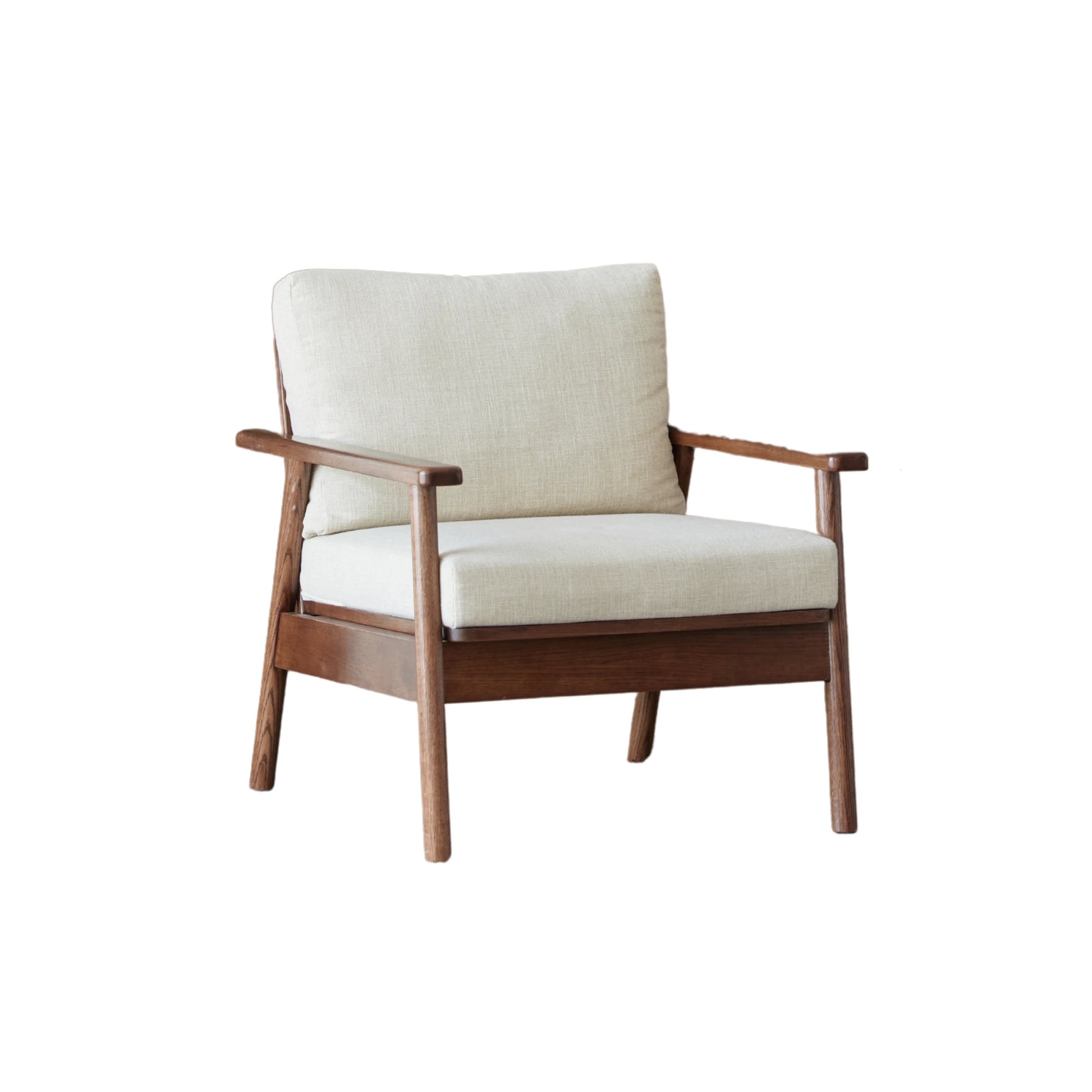 Solidwood Seattle 2PCS Sofa Set, 3+1 Seater, Dark Wood