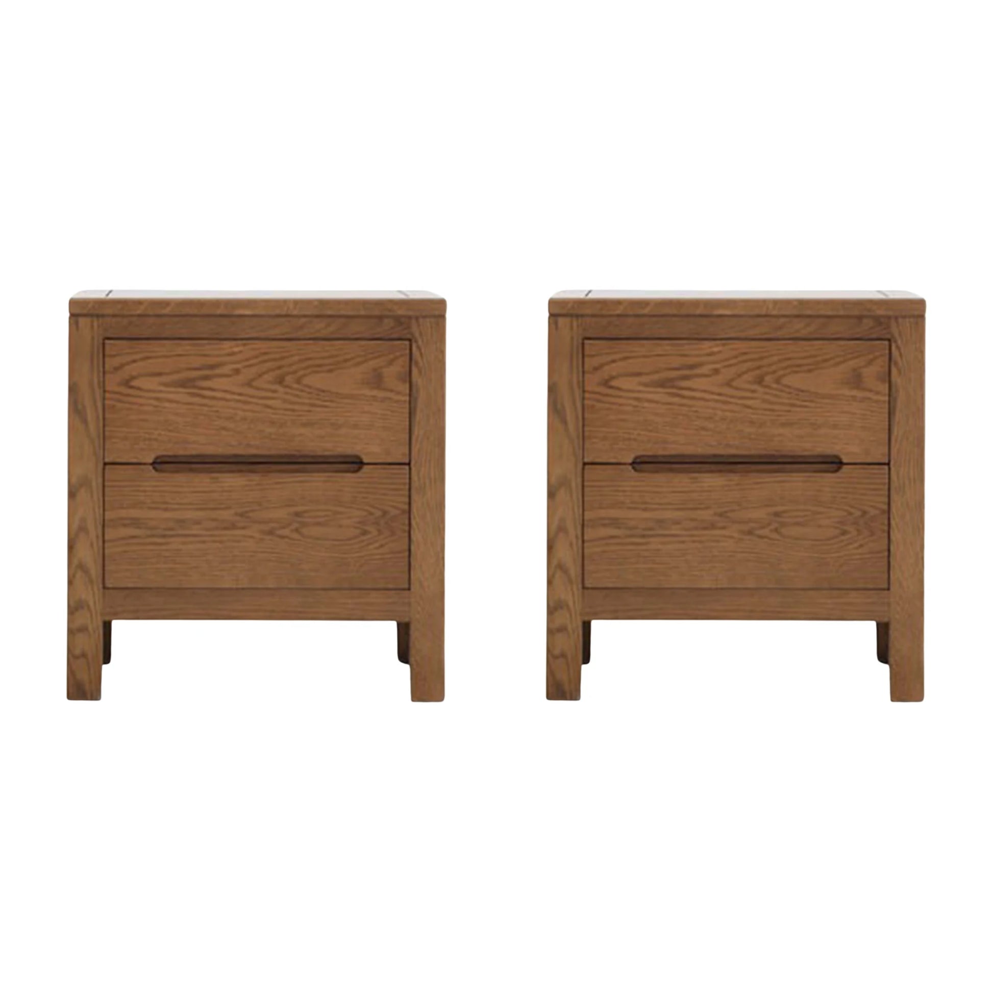 Solidwood Edinburgh 2PCS Bedside Table Set, Dark Wood