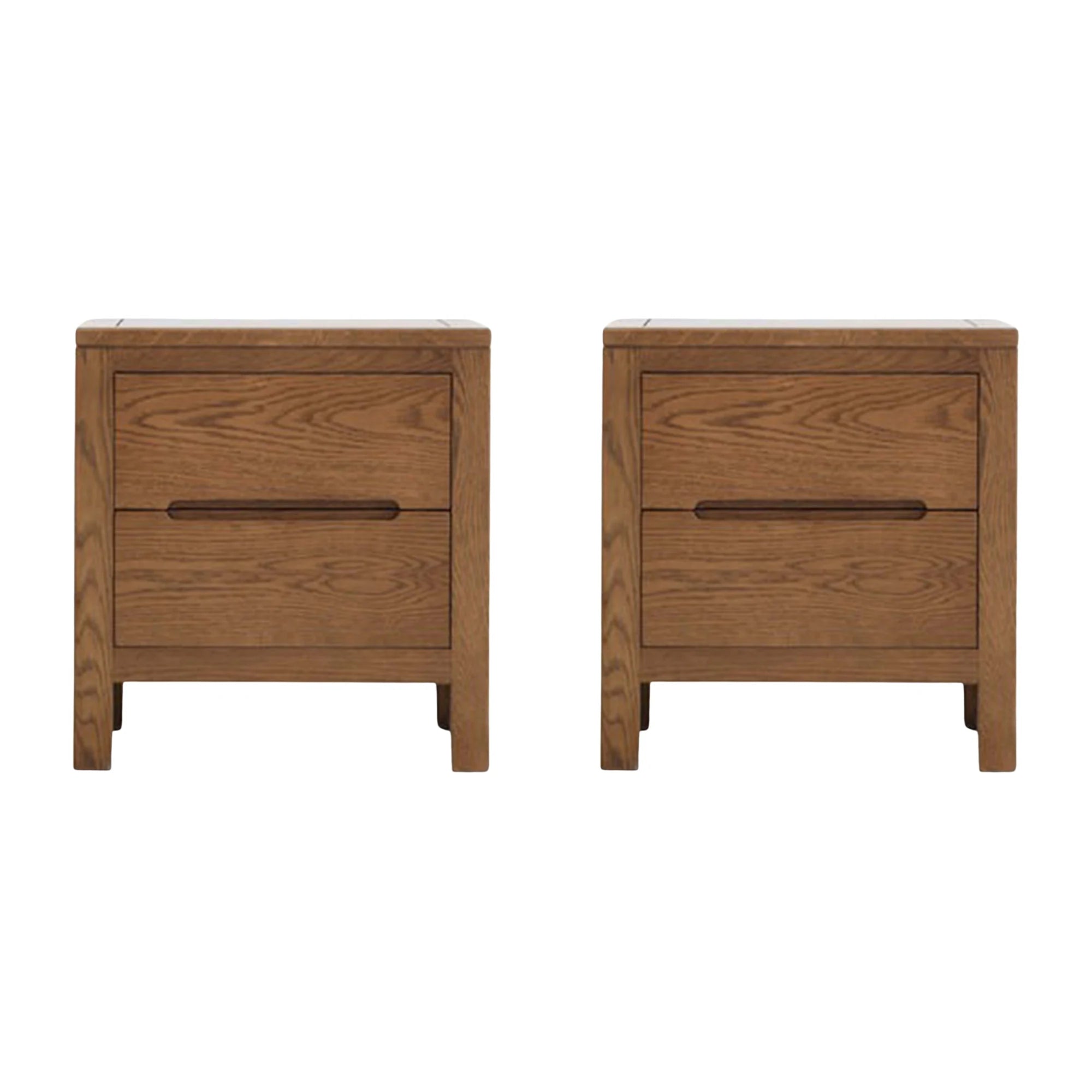 Solidwood Edinburgh 2PCS Bedside Table Set, Dark Wood