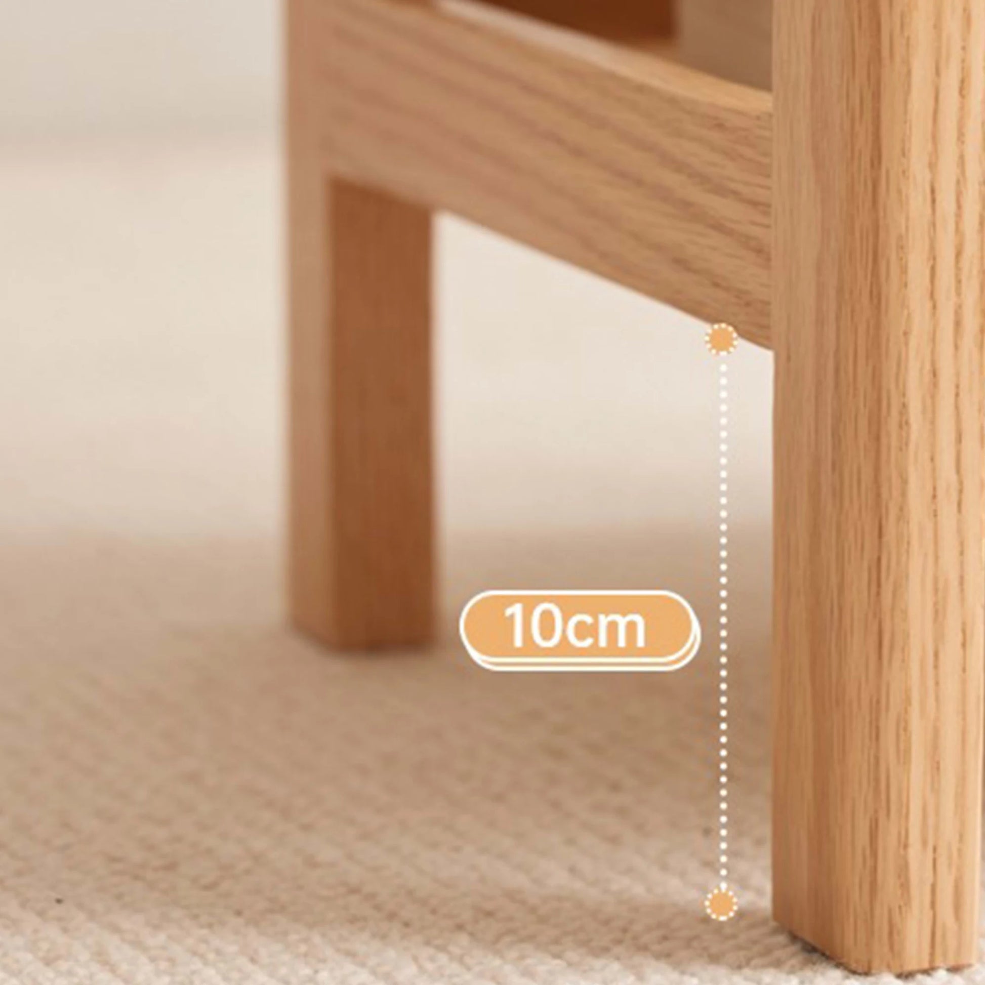 Solidwood Kano 2PCS Bedside Table Set, Natural Wood