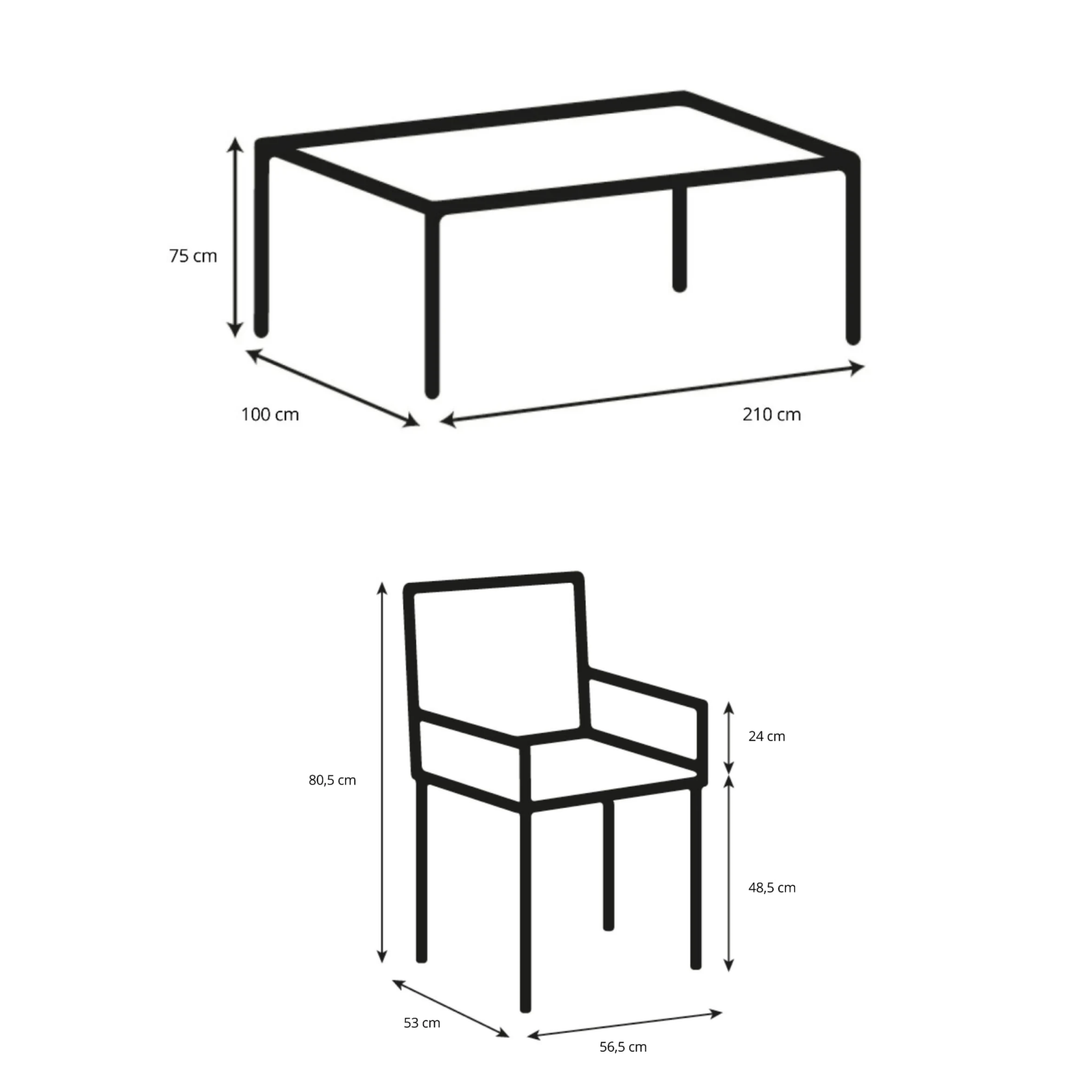 Hjem Design Trelan 7PCS Dining Set